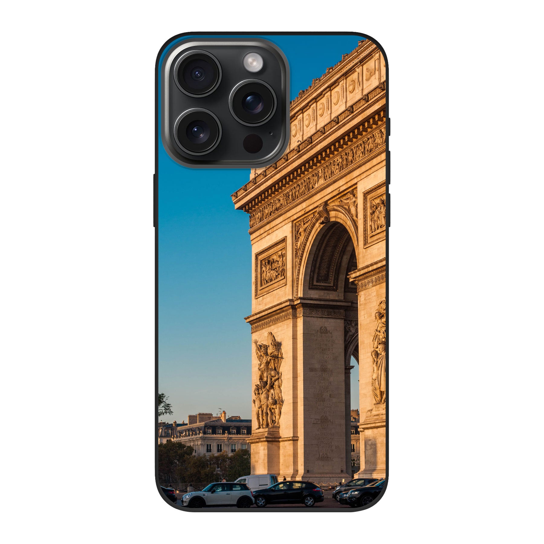 Apple iPhone 15 Pro Biologisch afbreekbaar hoesje (achterkant bedrukt, zwart)