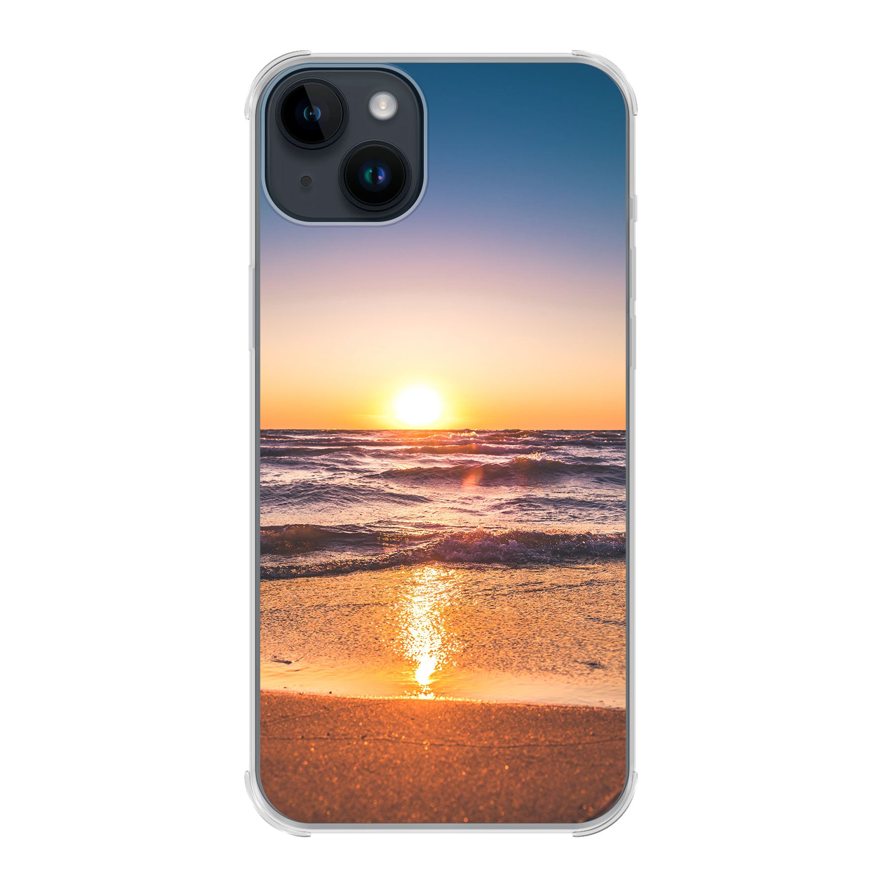 Apple iPhone 14 Plus Bumper case (achterkant bedrukt, transparant)