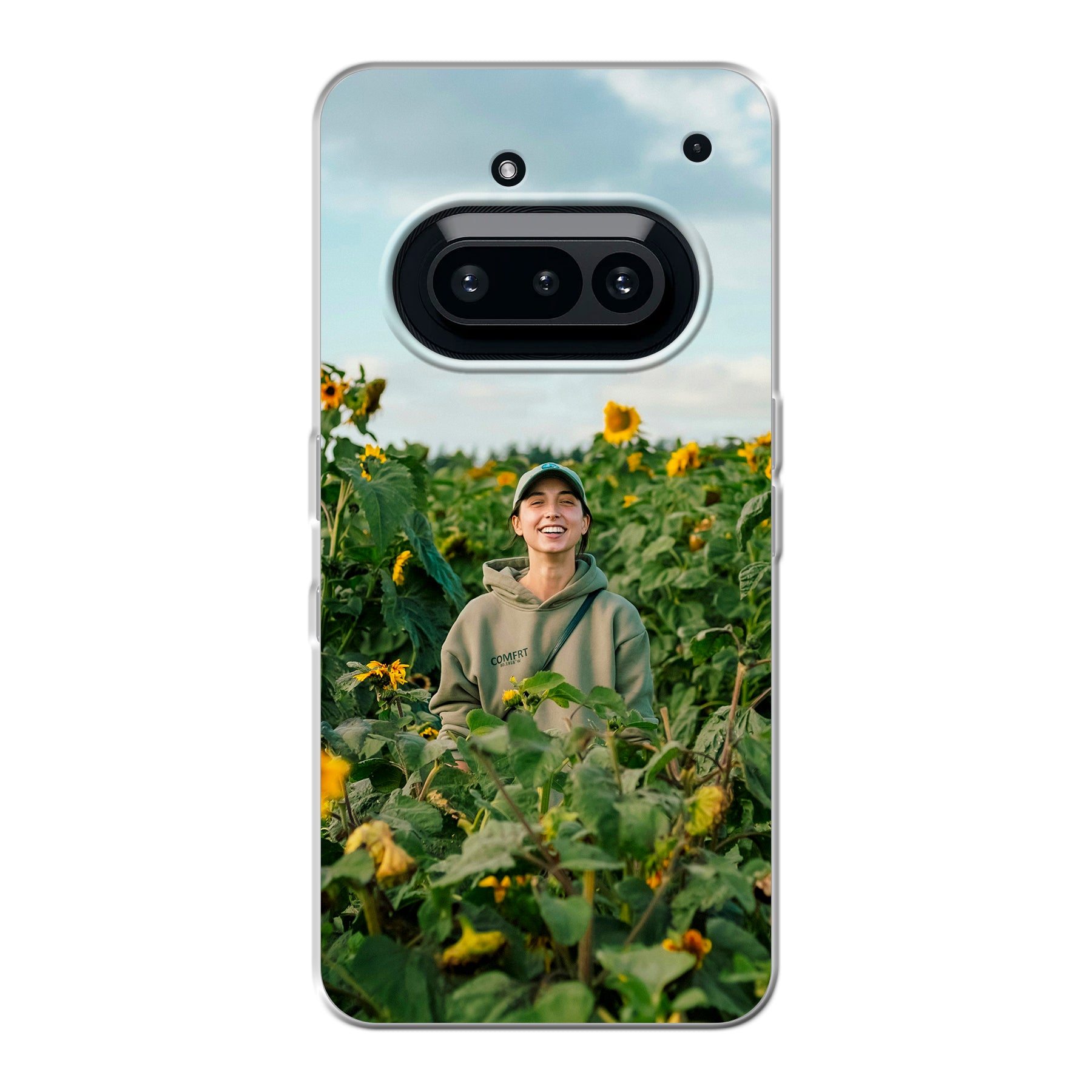 Nothing Phone (3a) zachte case (achterkant bedrukt, transparant)