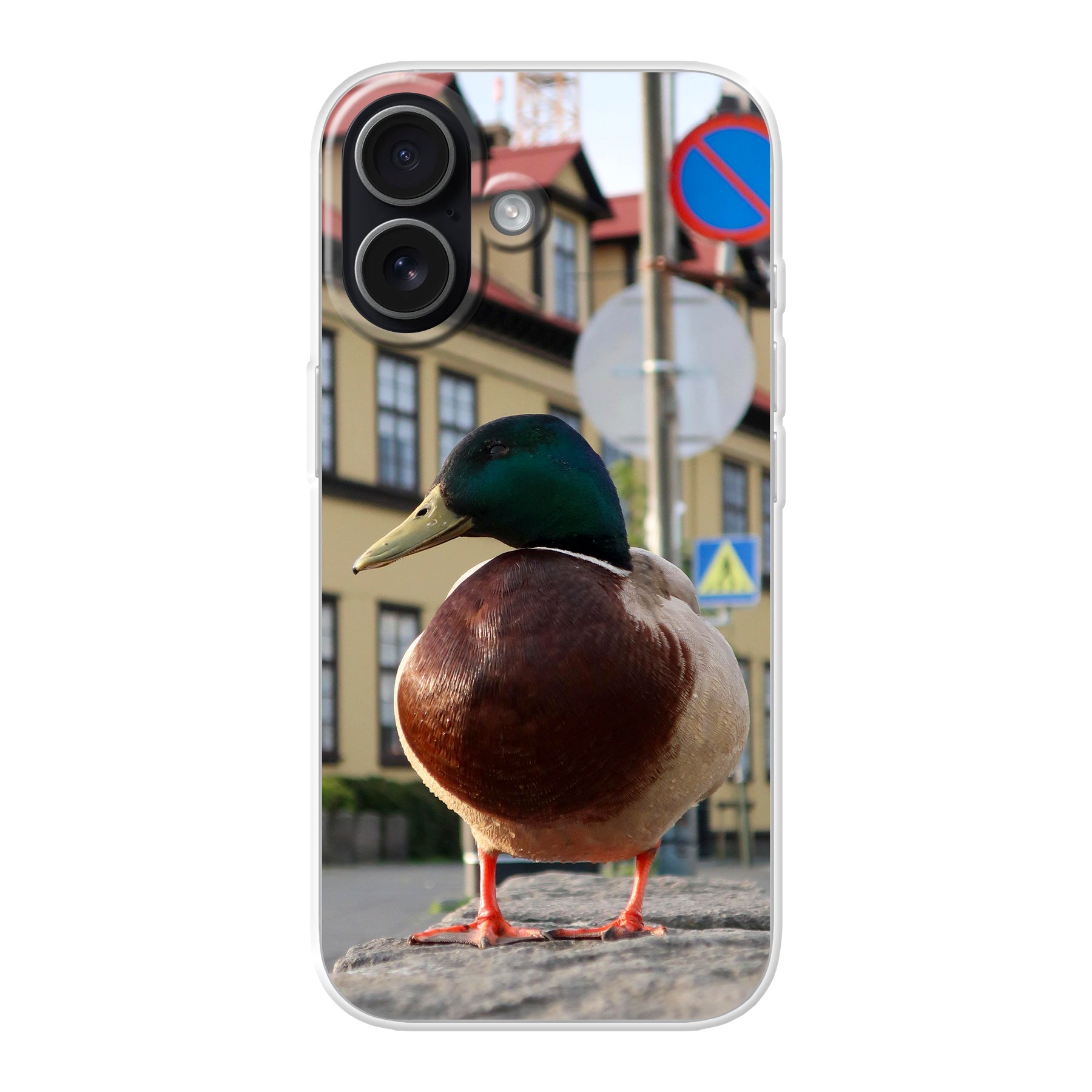 Apple iPhone 17 Zachte case (achterkant bedrukt, transparant)