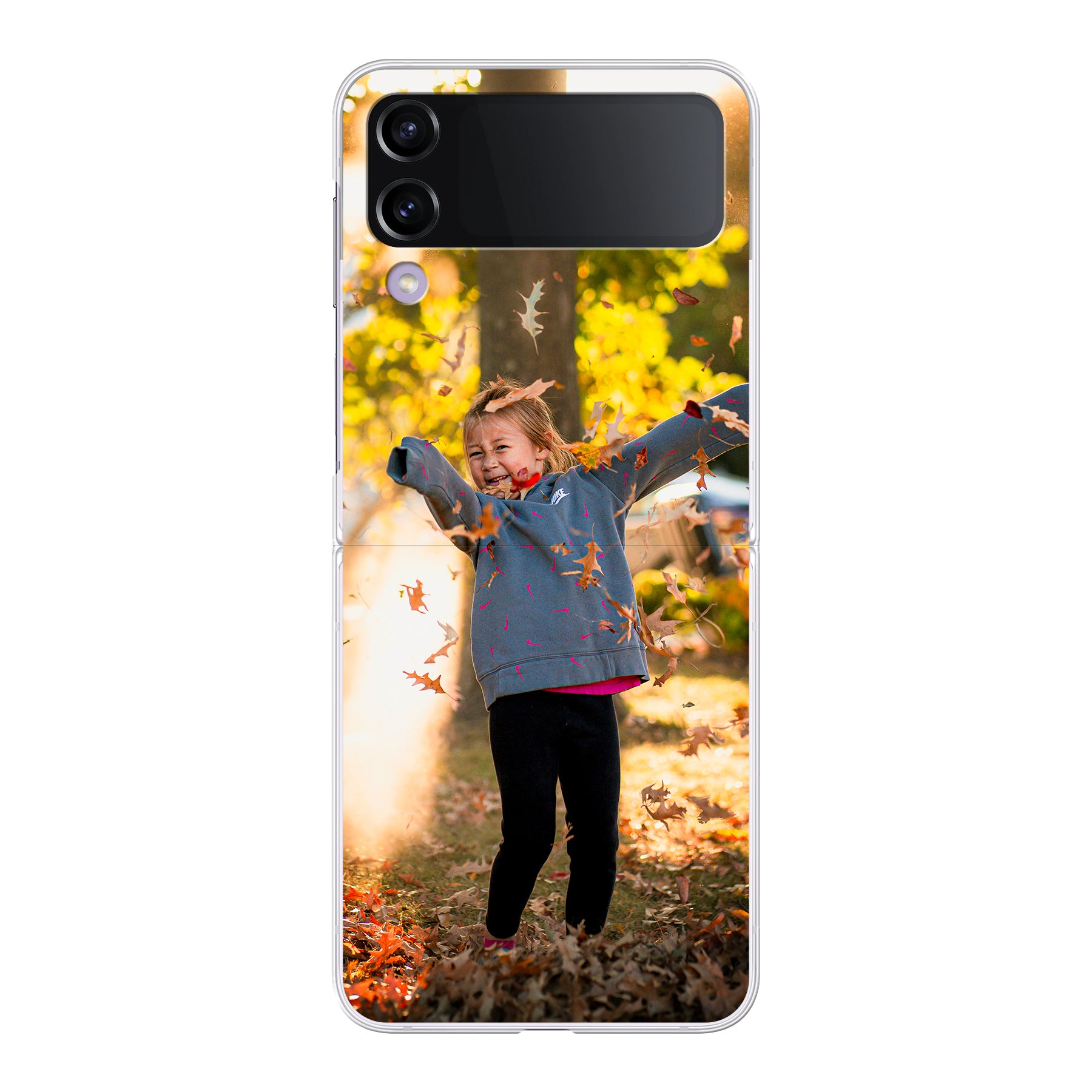 Samsung Galaxy Z Flip4 Hardcase (achterkant bedrukt, transparant)