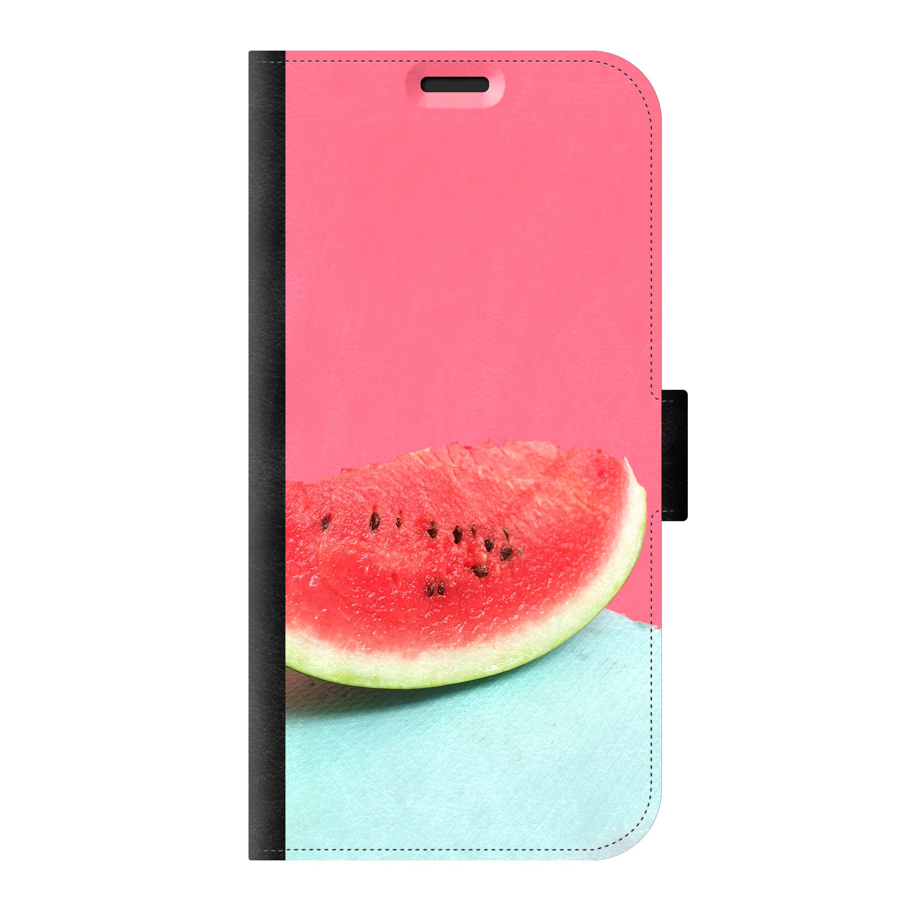 Apple iPhone 13 Pro Max Wallet hoesje (voorzijde bedrukt, zwart)