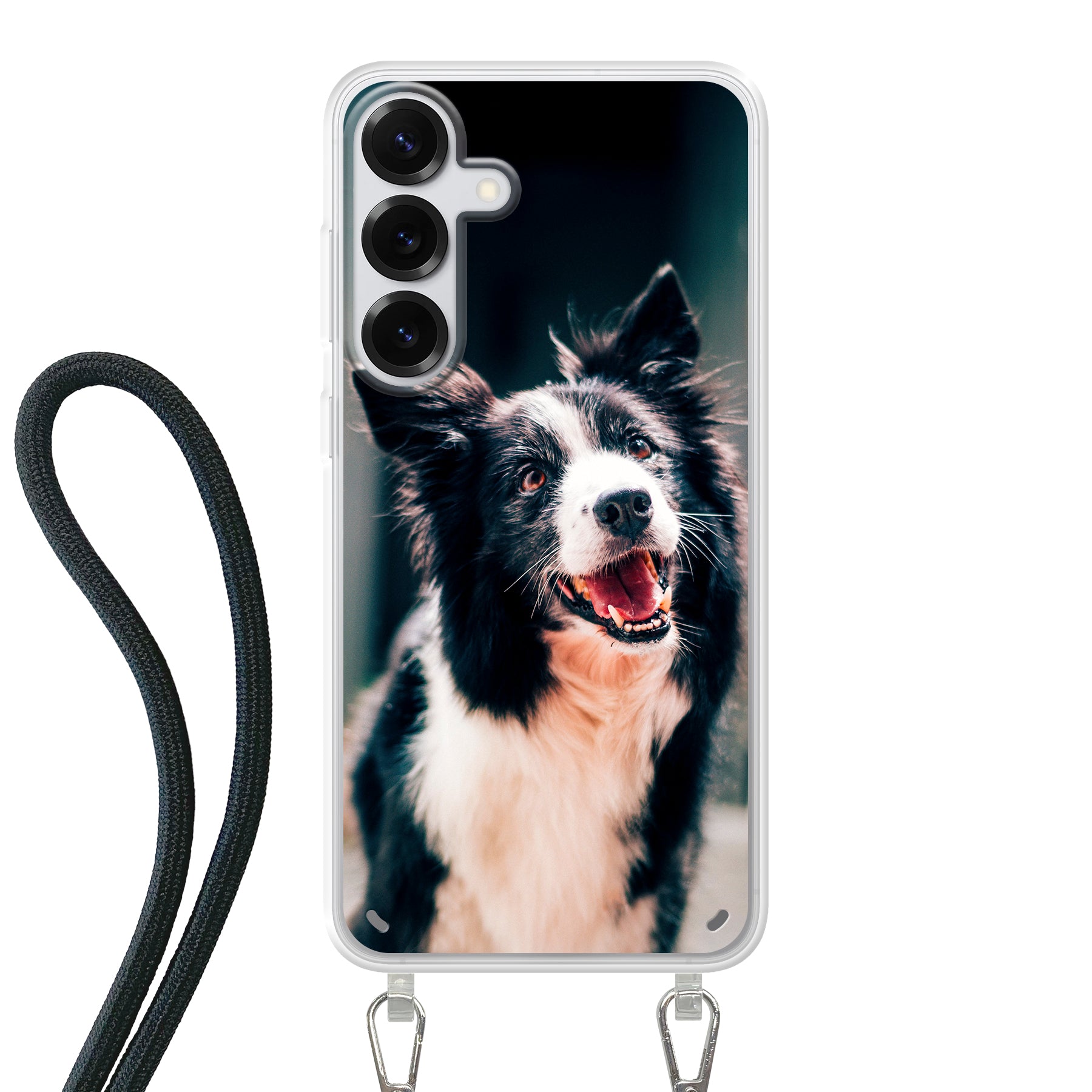 Samsung Galaxy S25 Plus Crossbody hoesje (achterkant bedrukt, transparant)