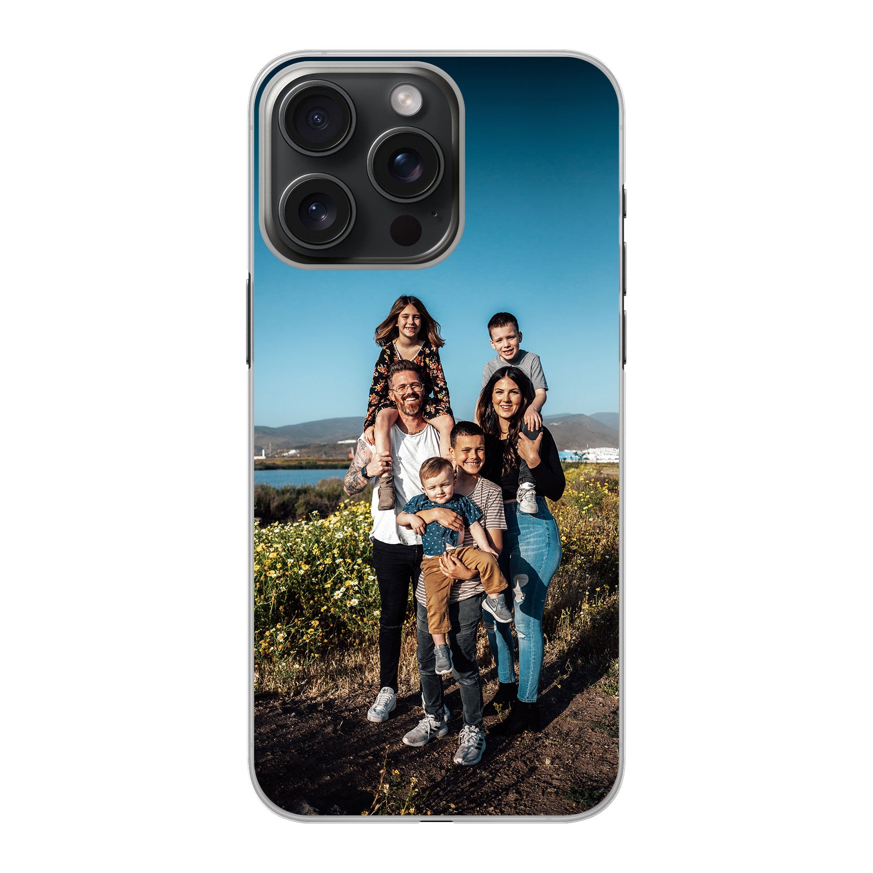 Apple iPhone 15 Pro Max Hardcase (achterkant bedrukt, transparant)