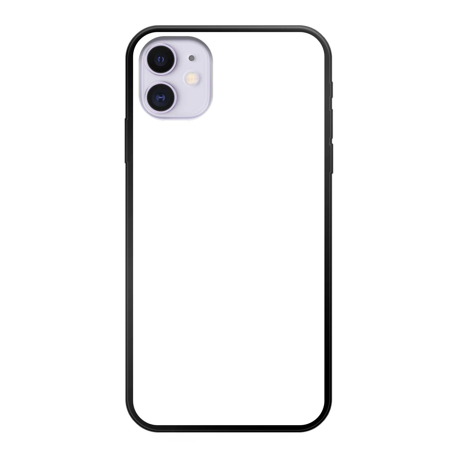Apple iPhone 11 Zachte case (achterkant bedrukt, zwart)
