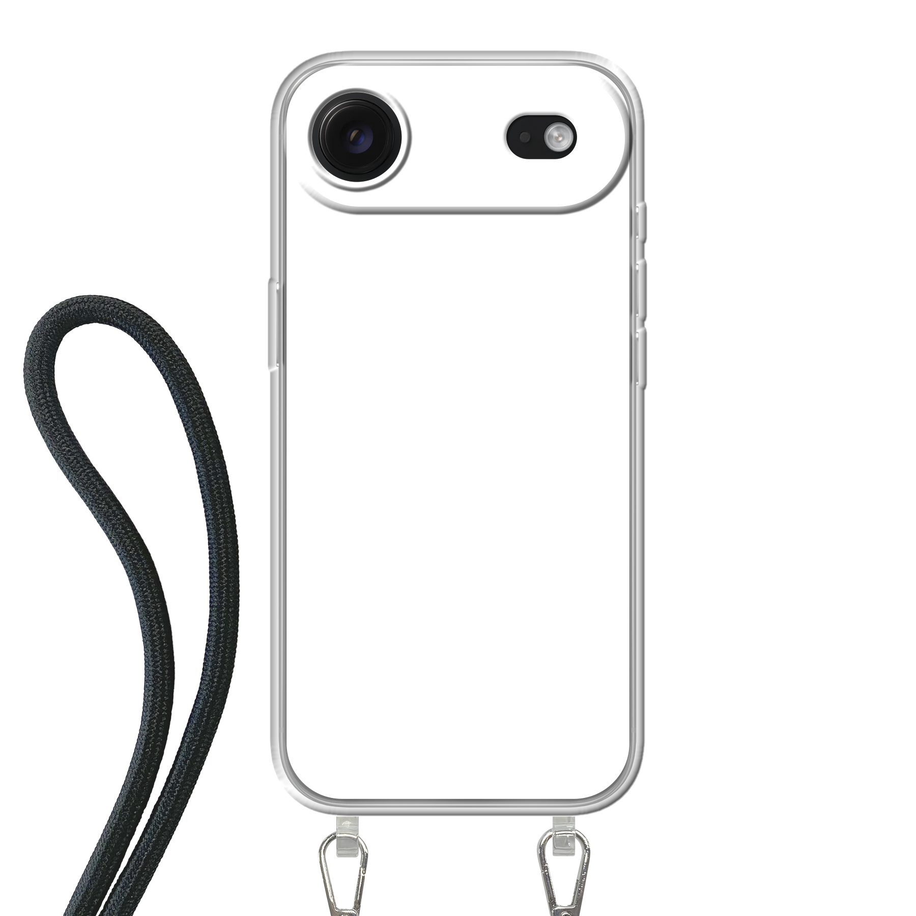 Apple iPhone Air Crossbody hoesje (achterkant bedrukt, transparant)