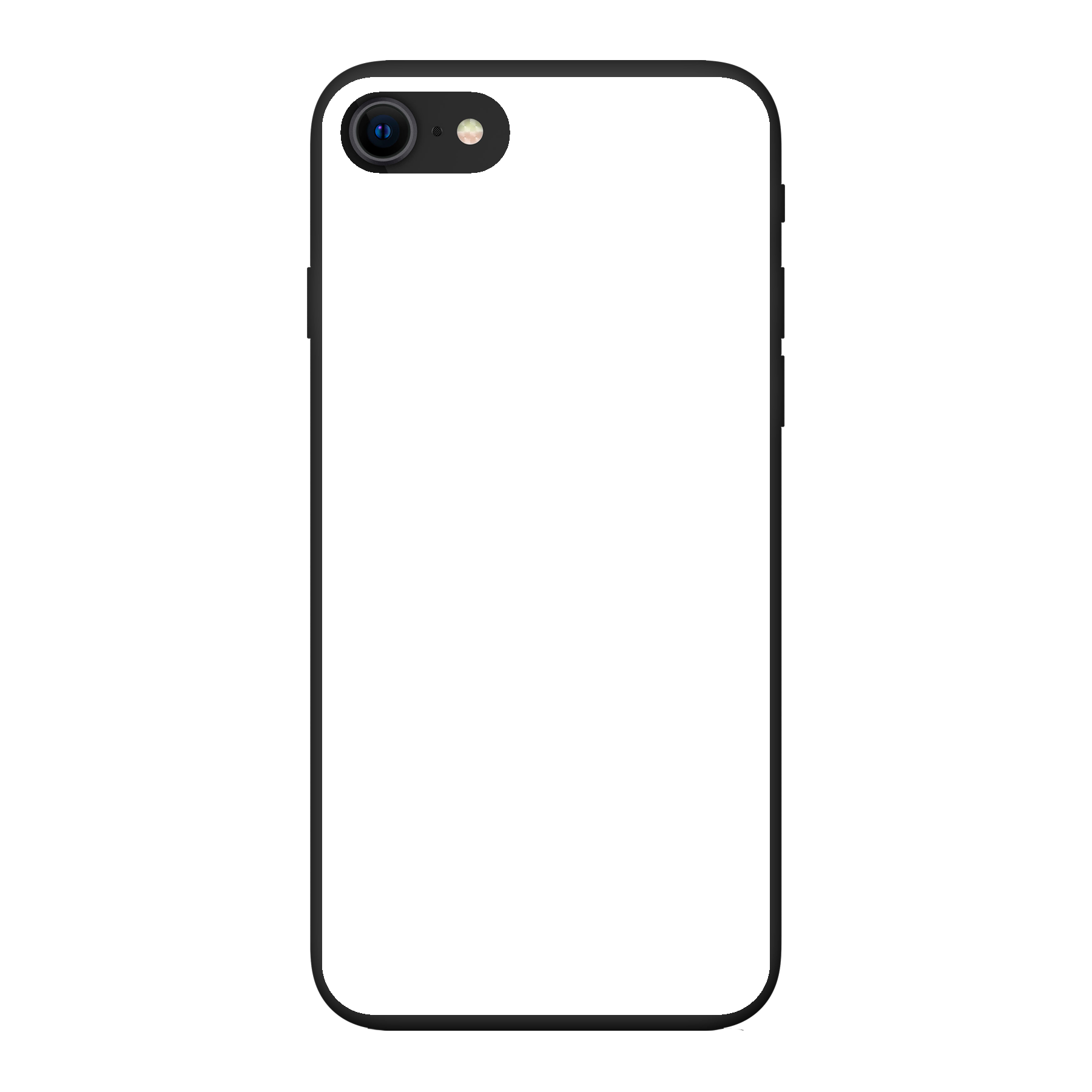 Apple iPhone 7 / 8 / SE (2020) / SE (2022) Biologisch afbreekbaar hoesje (achterkant bedrukt, zwart)