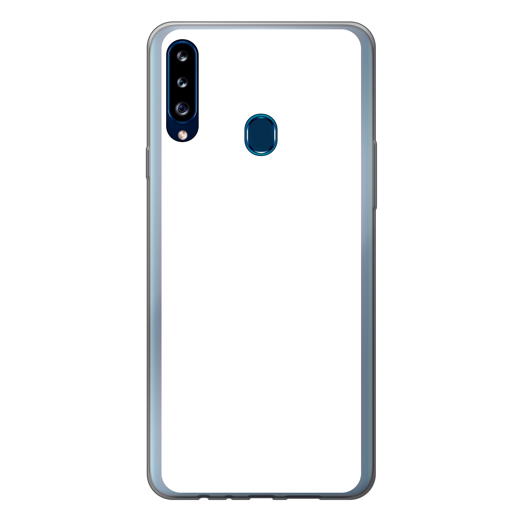 Samsung Galaxy A20s Zachte hoes (achterkant bedrukt, transparant)