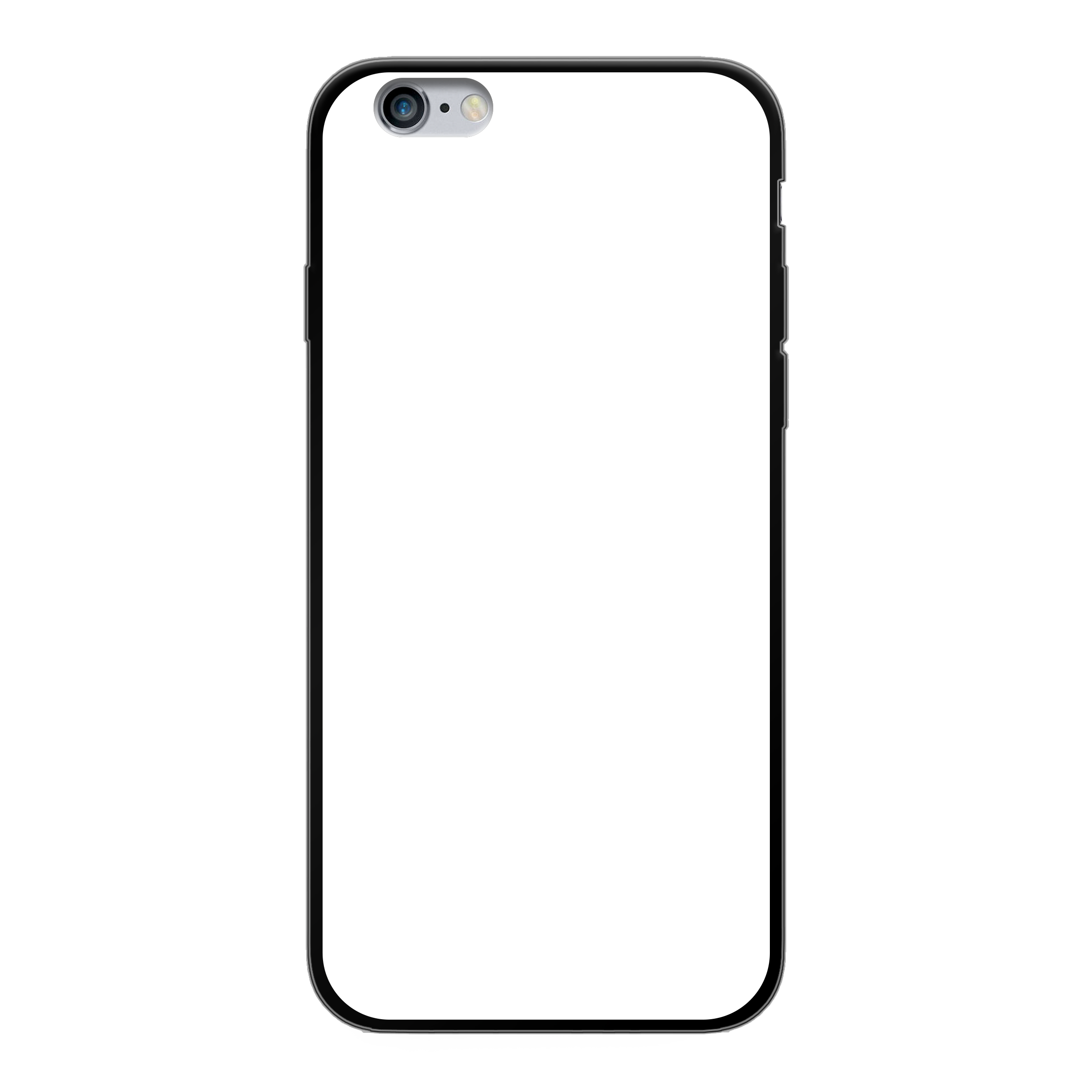 Apple iPhone 6 / 6s Zachte hoes (achterkant bedrukt, zwart)