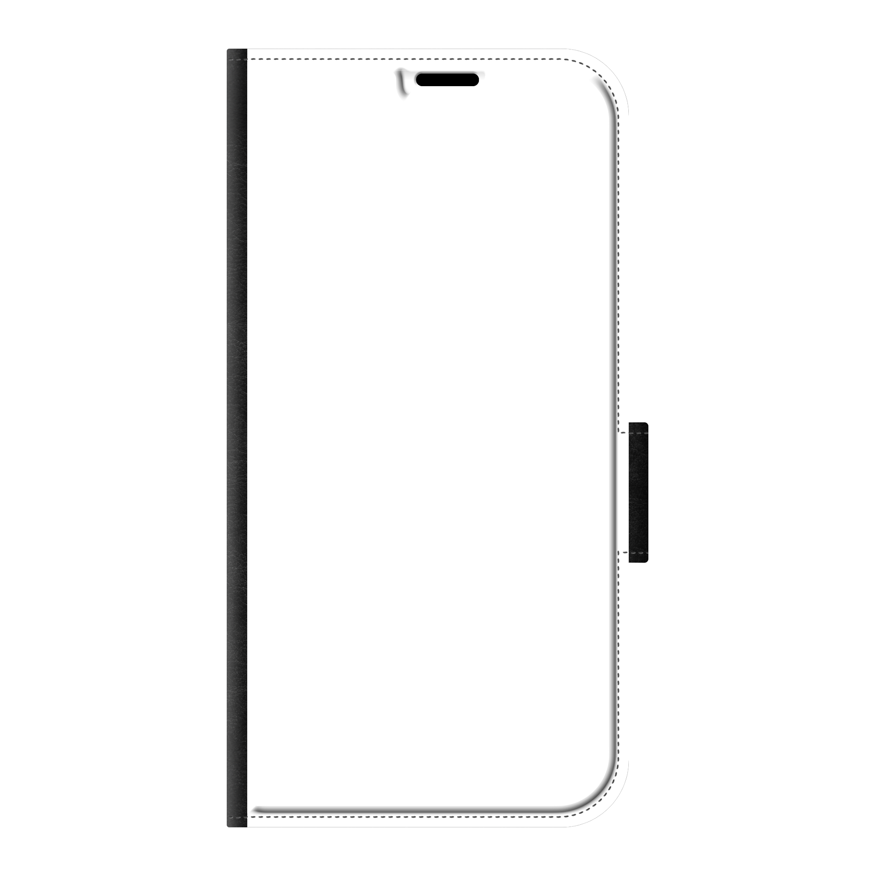 Apple iPhone 12 / iPhone 12 Pro Wallet-hoesje (voorzijde bedrukt, zwart)