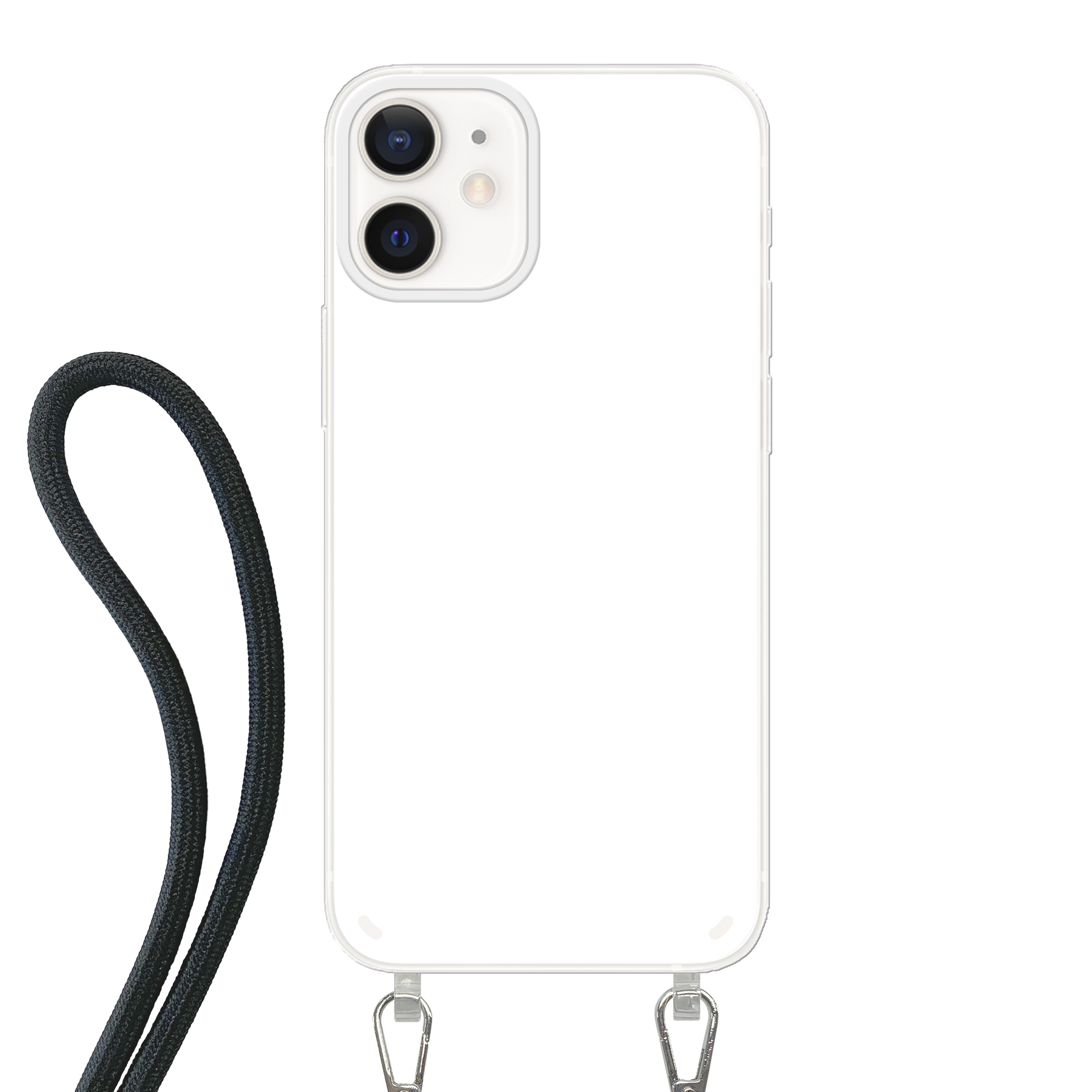 Apple iPhone 12 mini Crossbody hoesje (achterkant bedrukt, transparant)