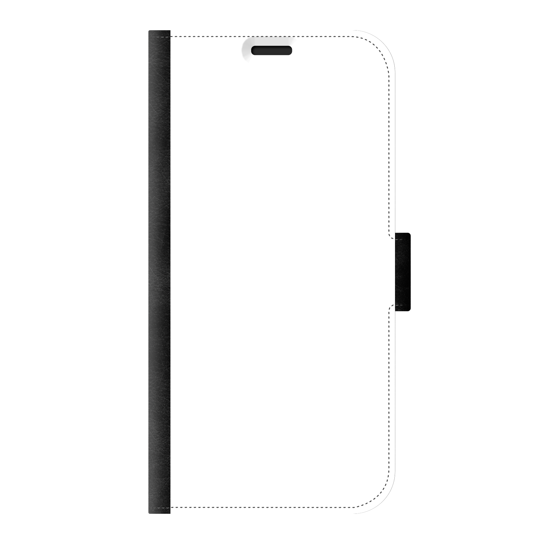 Apple iPhone 13 Pro Max Wallet hoesje (voorzijde bedrukt, zwart)