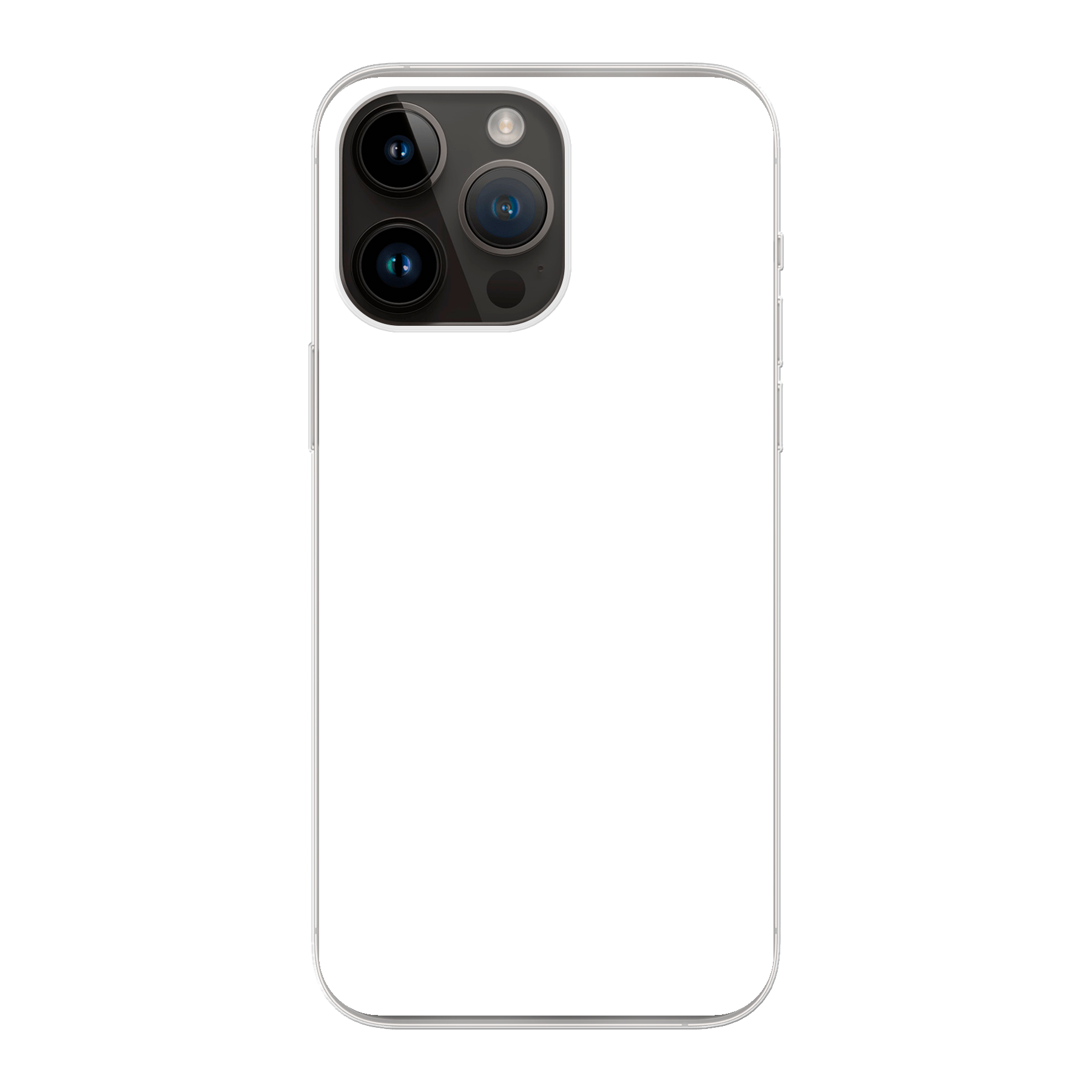 Apple iPhone 14 Pro Max Zachte hoes (achterkant bedrukt, transparant)