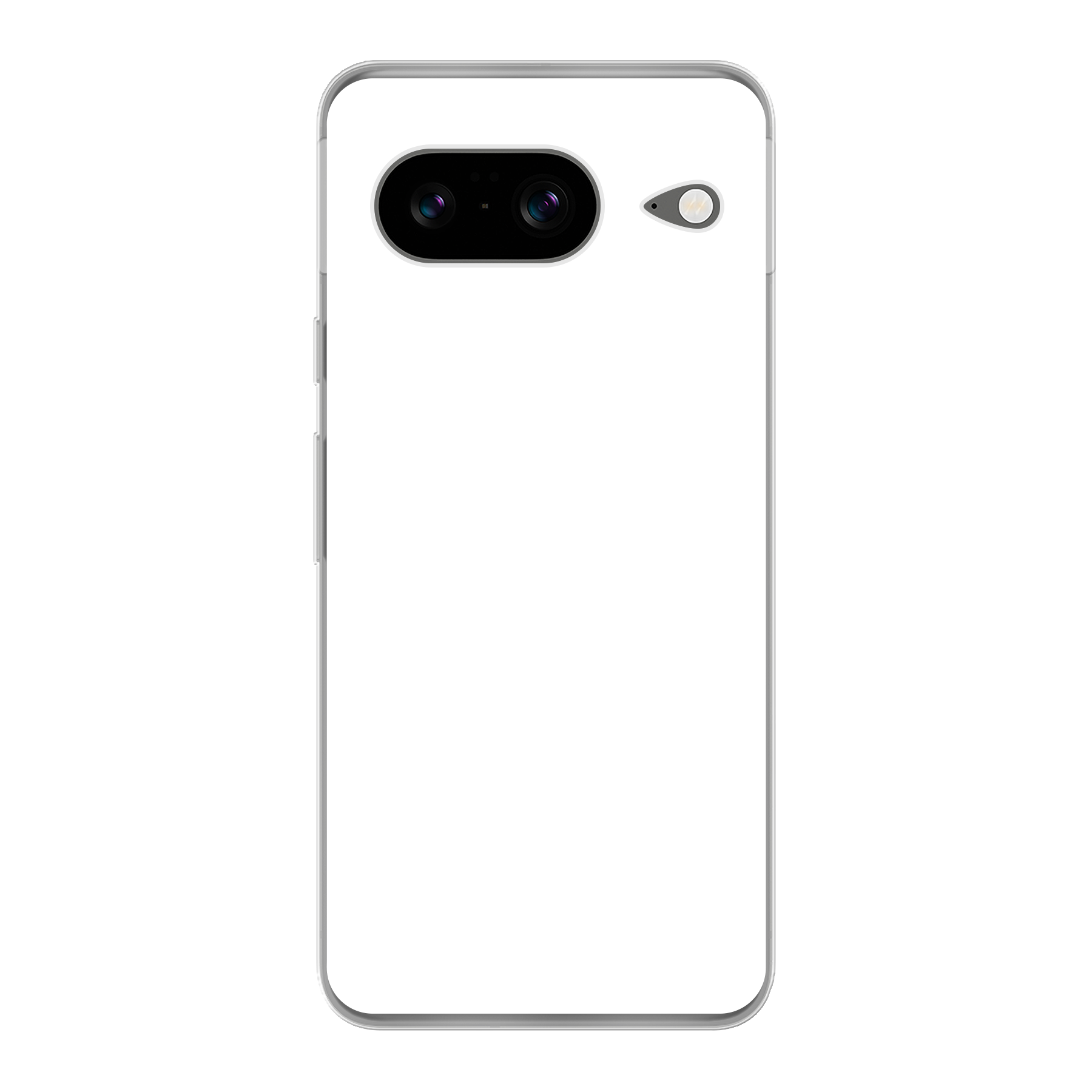 Google Pixel 8 Zachte hoes (achterkant bedrukt, transparant)