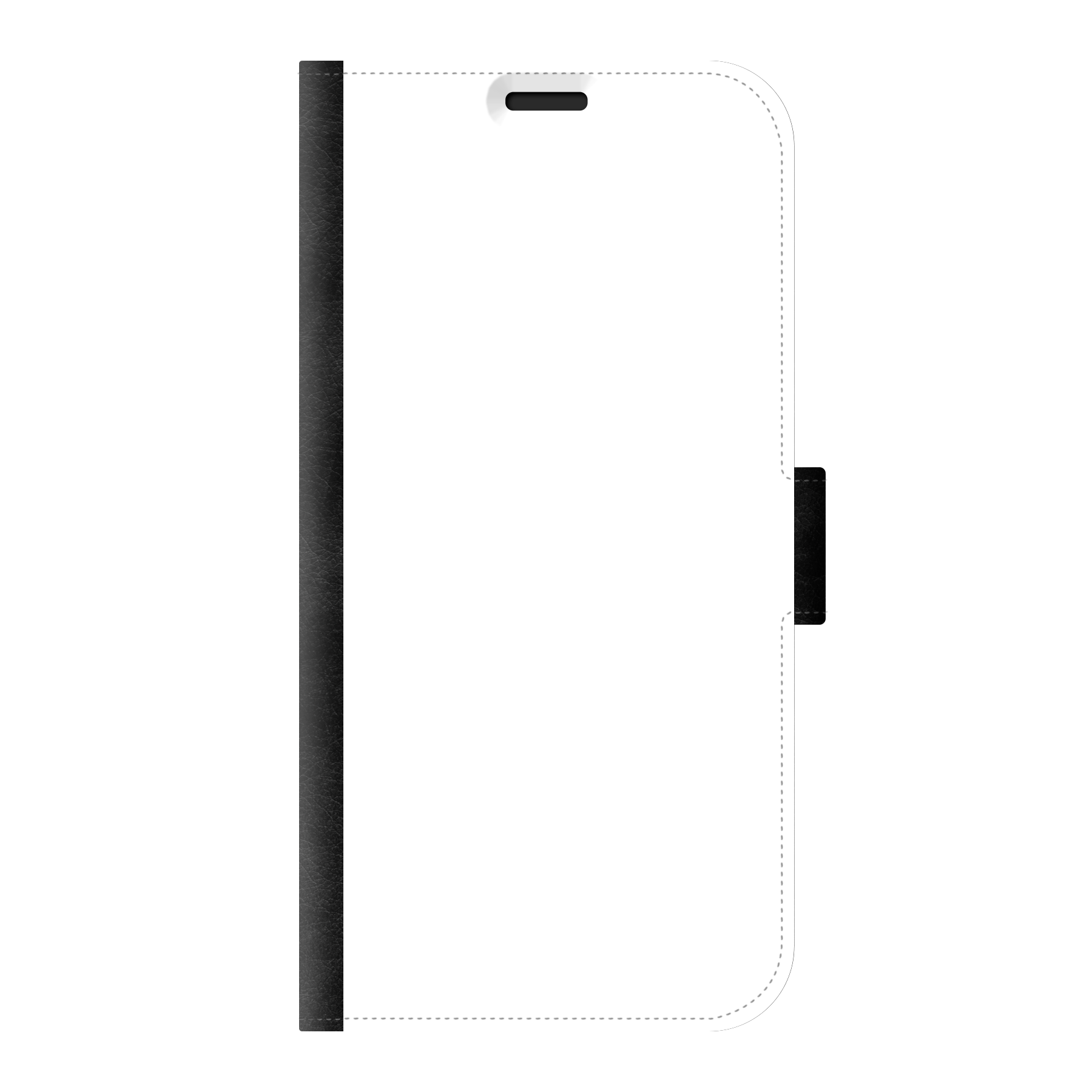 Apple iPhone 12 Pro Max Wallet-hoesje (voorzijde bedrukt, zwart)
