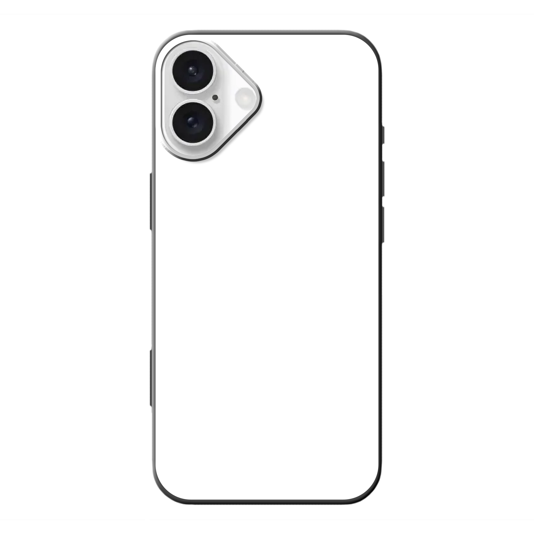Apple iPhone 16 Biologisch afbreekbaar hoesje (achterkant bedrukt, zwart)