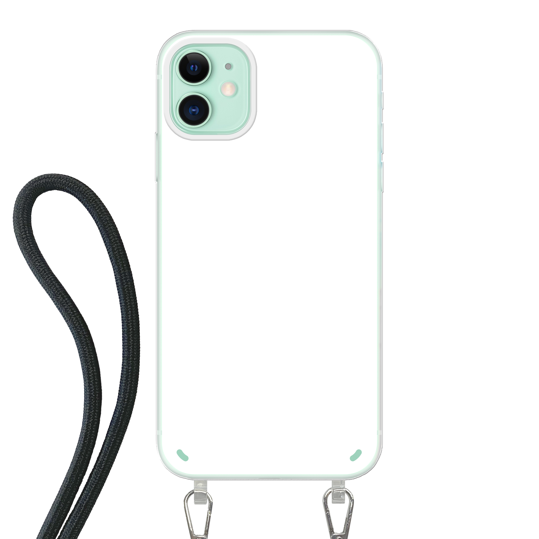 Apple iPhone 11 Crossbody hoesje (achterkant bedrukt, transparant)