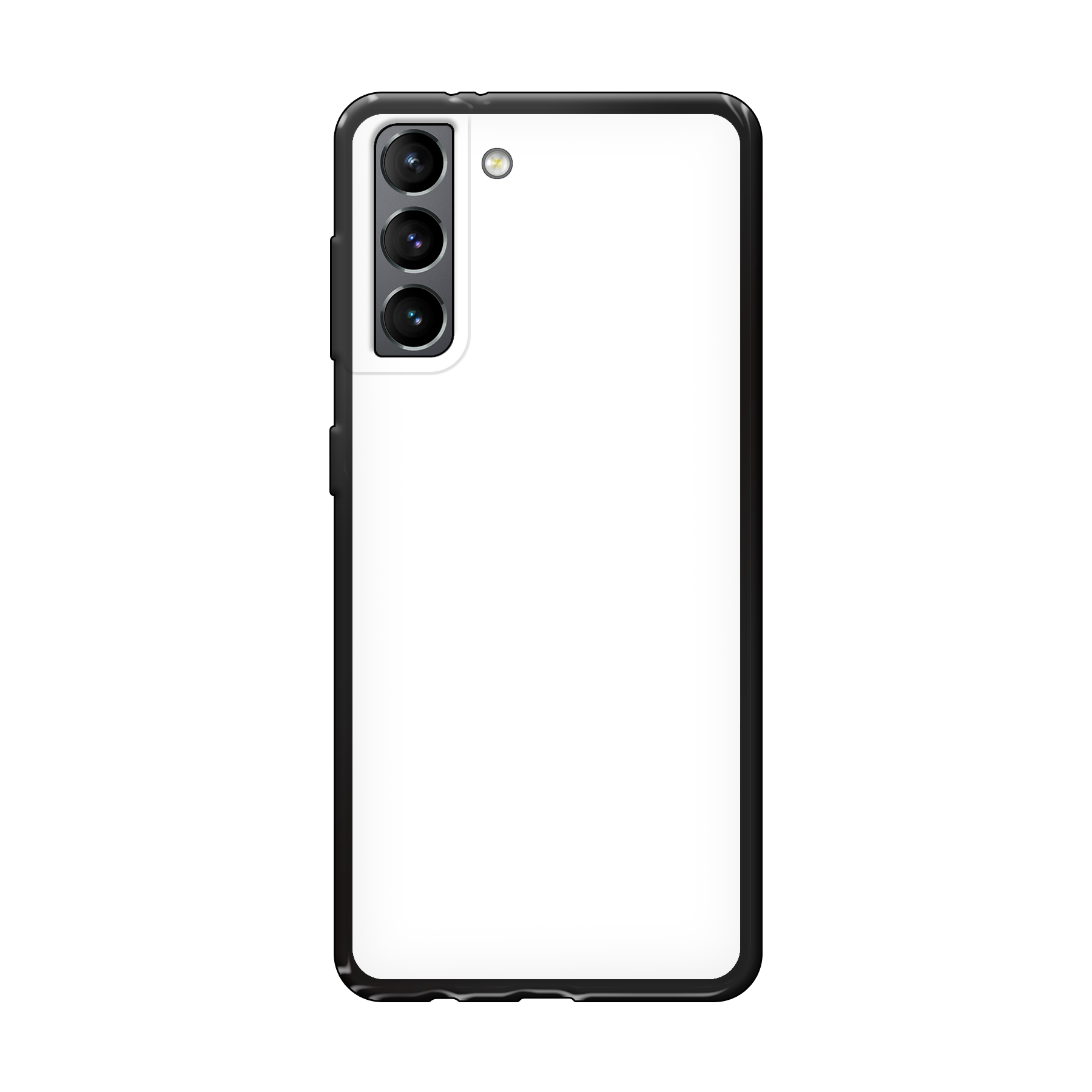 Samsung Galaxy S21 5G Zachte hoes (achterkant bedrukt, zwart)