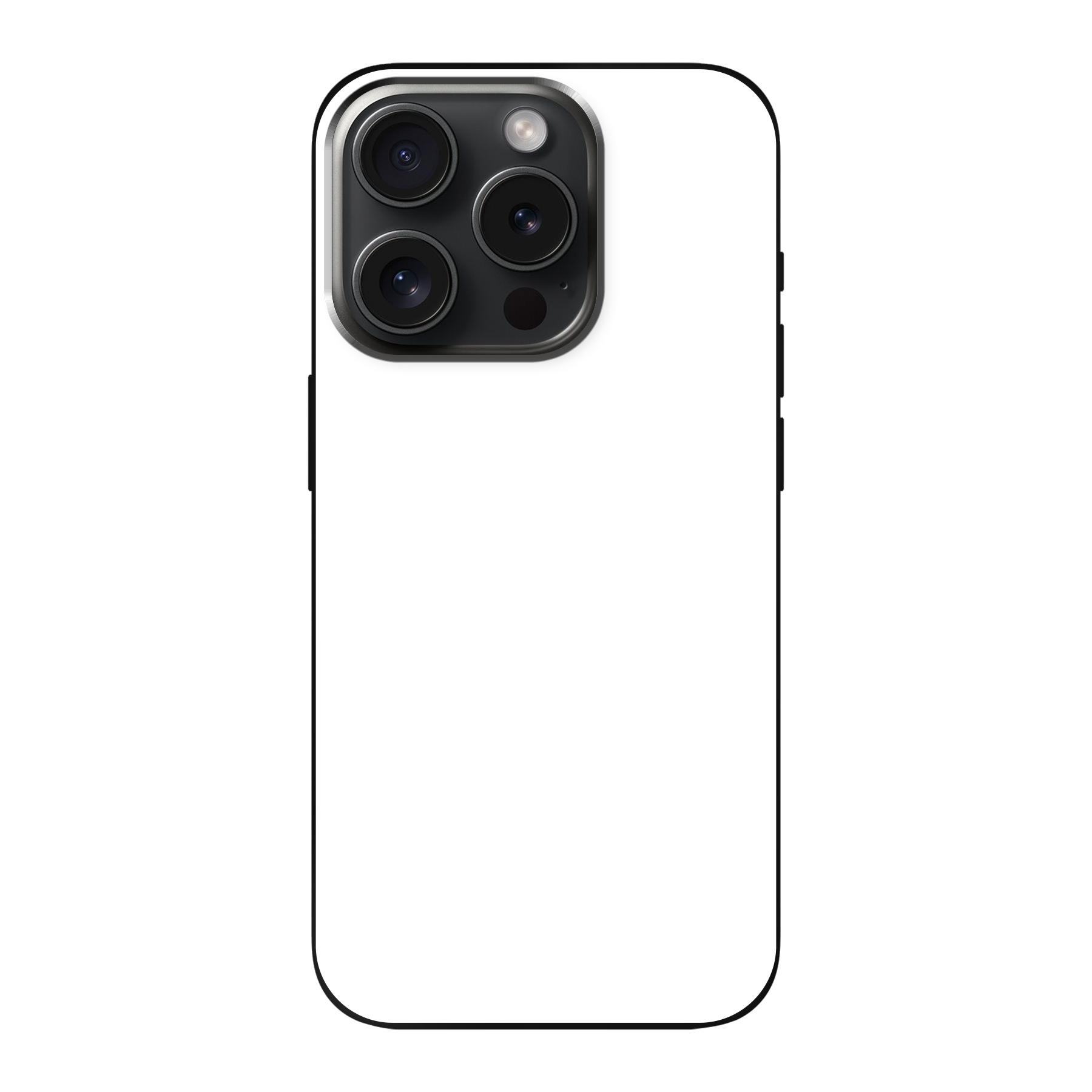 Apple iPhone 15 Pro Zachte hoes (achterkant bedrukt, zwart)