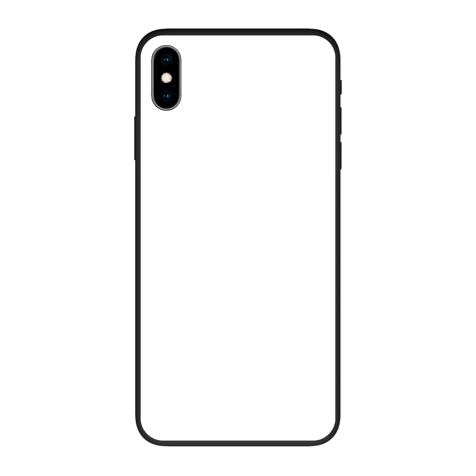 Apple iPhone Xs Max Biologisch afbreekbaar hoesje (achterkant bedrukt, zwart)
