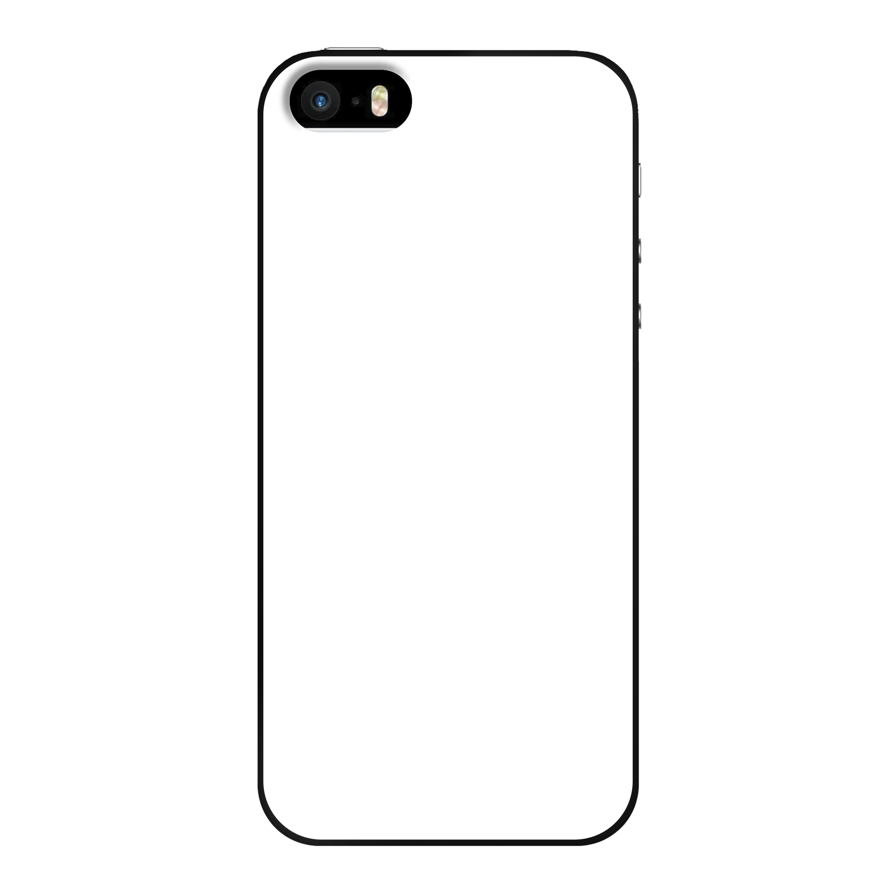 Apple iPhone 5 / 5s / SE (2016) Zachte hoes (achterkant bedrukt, zwart)