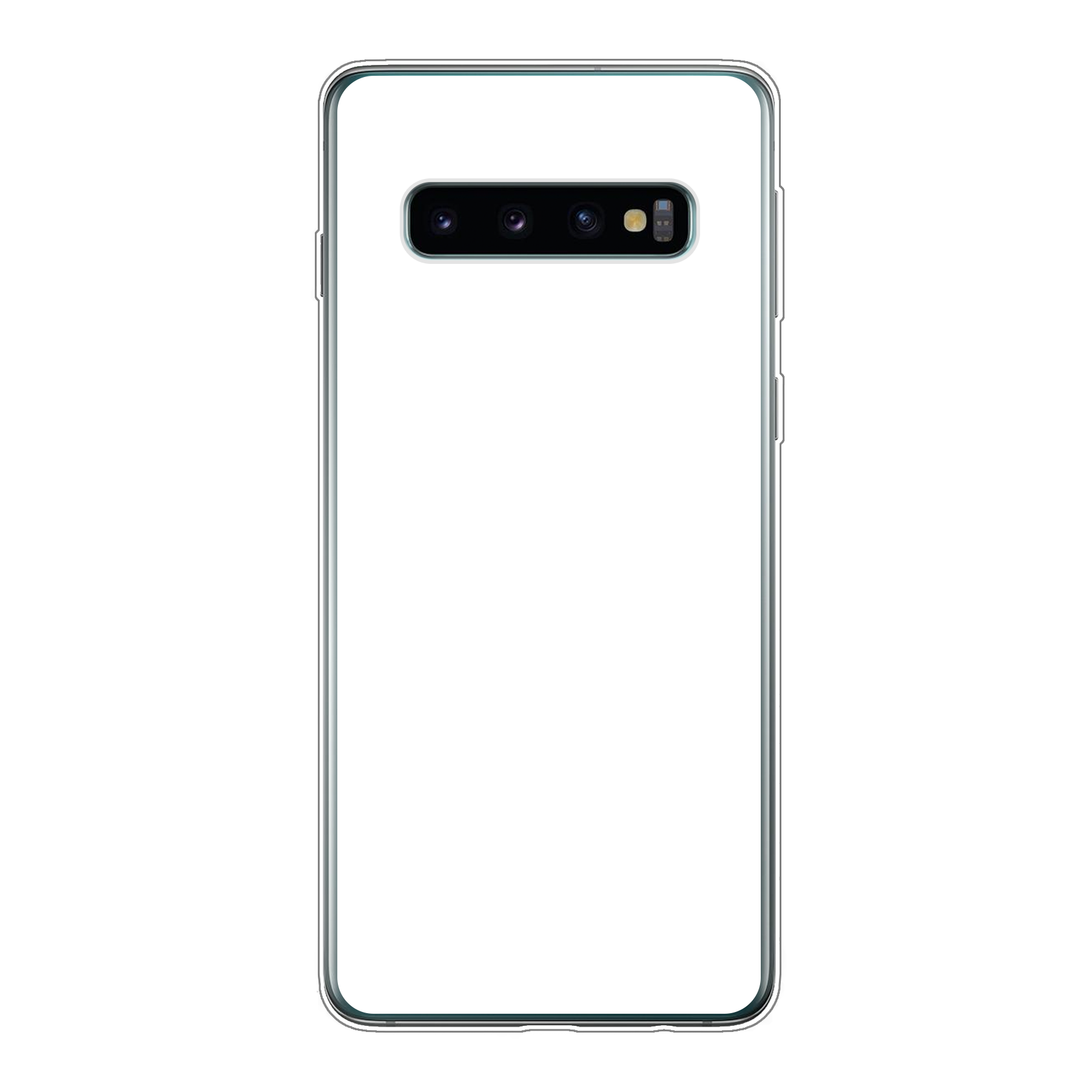 Samsung Galaxy S10 Zachte hoes (achterkant bedrukt, transparant)