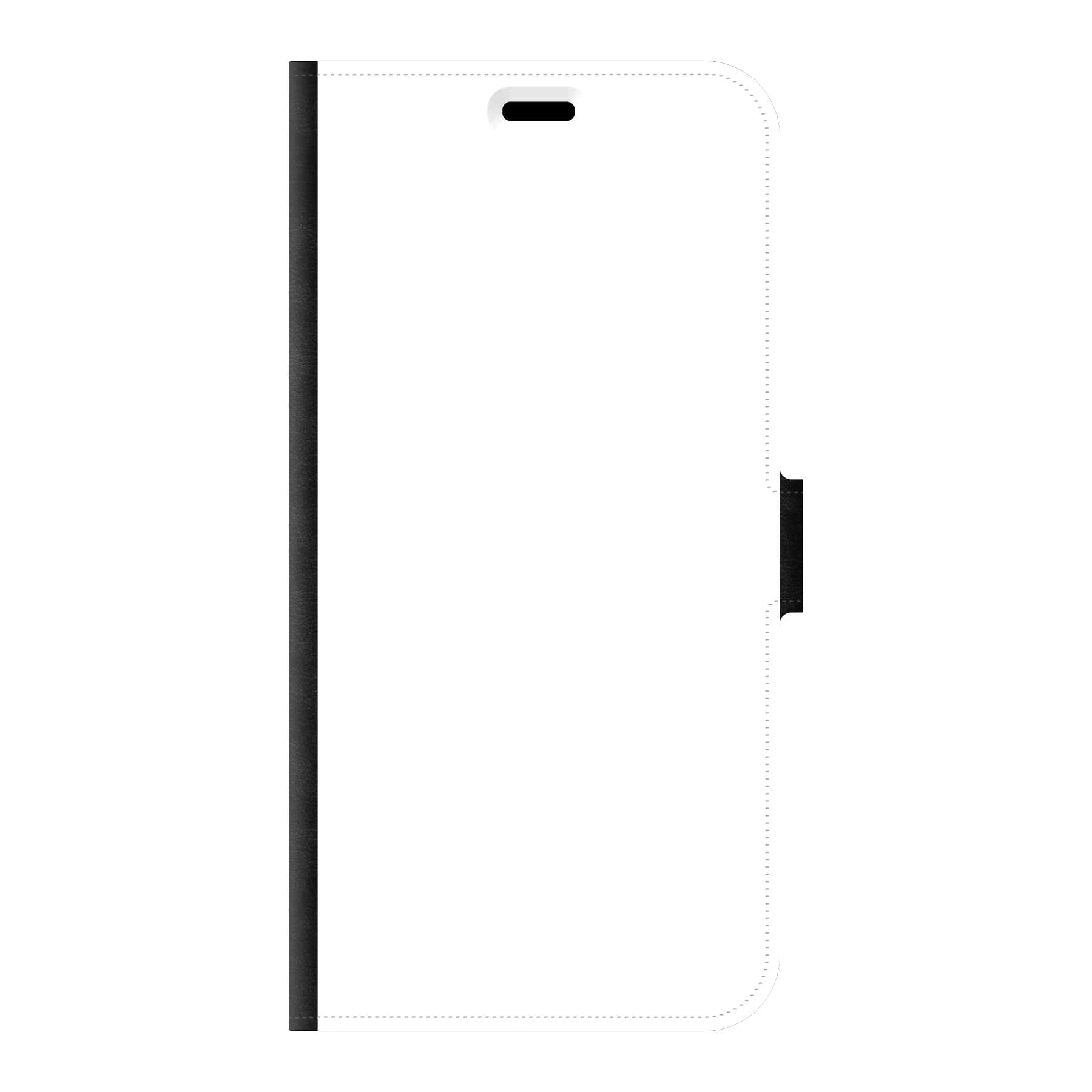 Apple iPhone 15 Pro Max Wallet hoesje (voorzijde bedrukt, zwart)