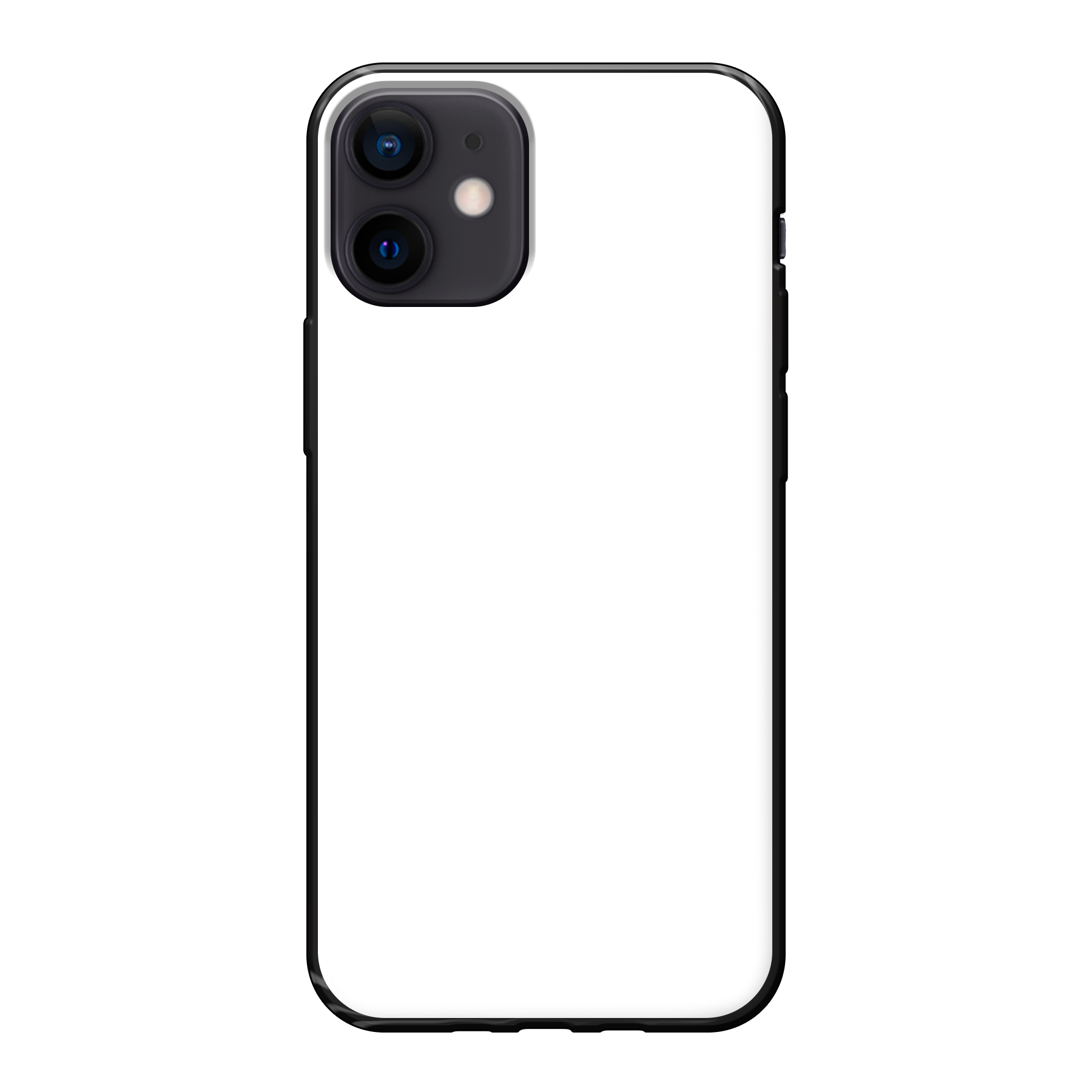 Apple iPhone 12 mini Zachte hoes (achterkant bedrukt, zwart)