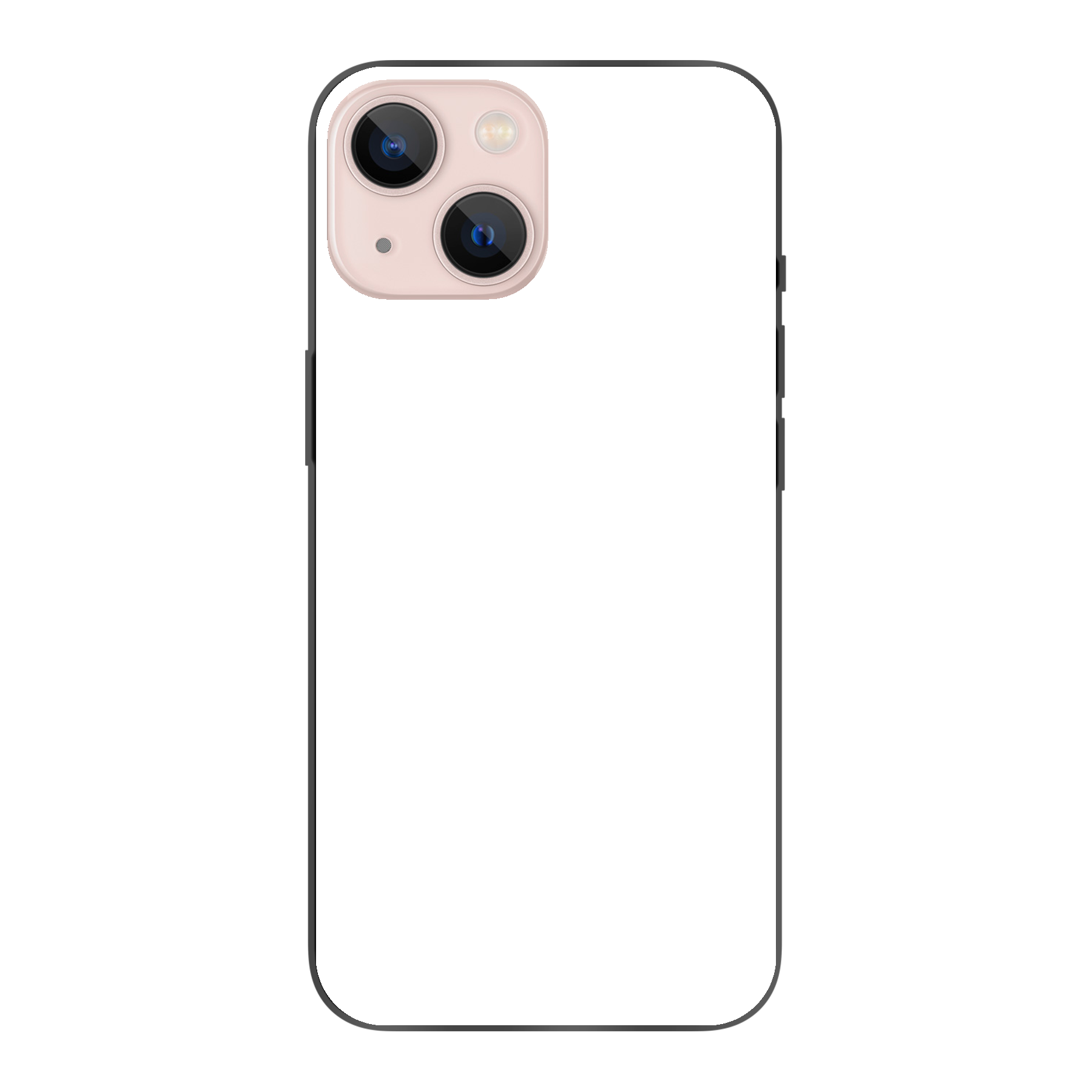 Apple iPhone 13 Zachte hoes (achterkant bedrukt, zwart)