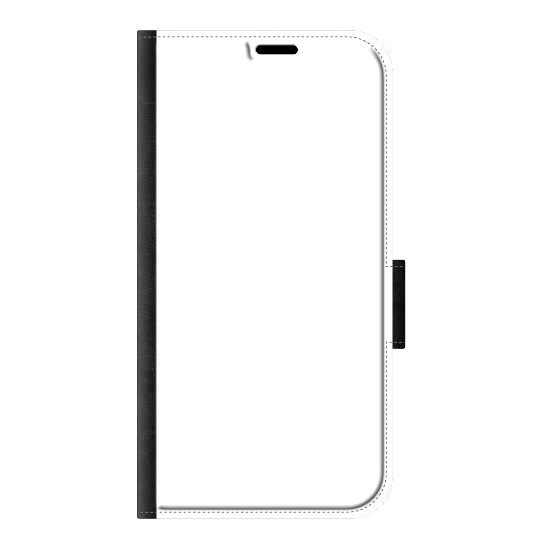 Apple iPhone 16 Wallet hoesje (voorzijde bedrukt, zwart)