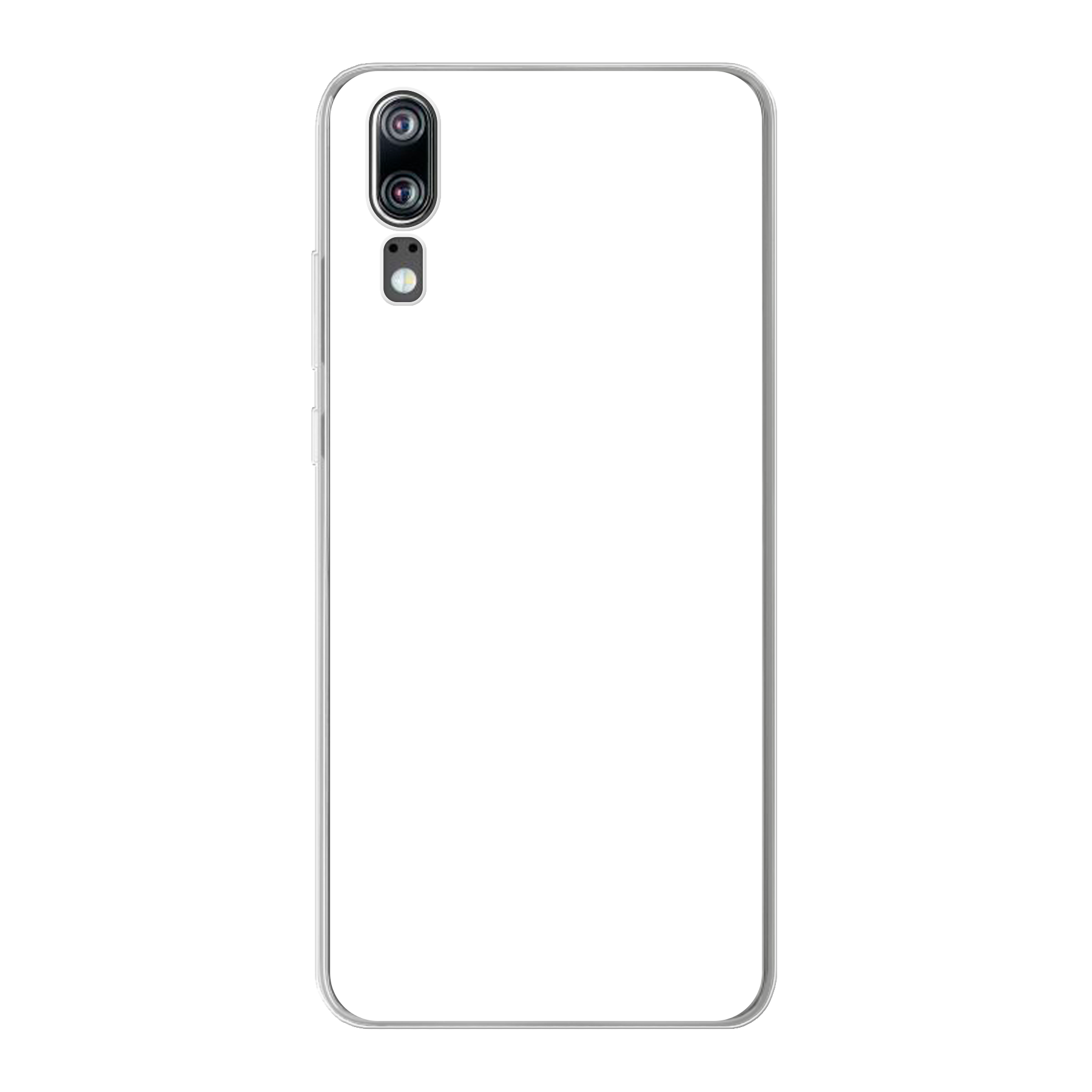 Huawei P20 Zachte hoes (achterkant bedrukt, transparant)