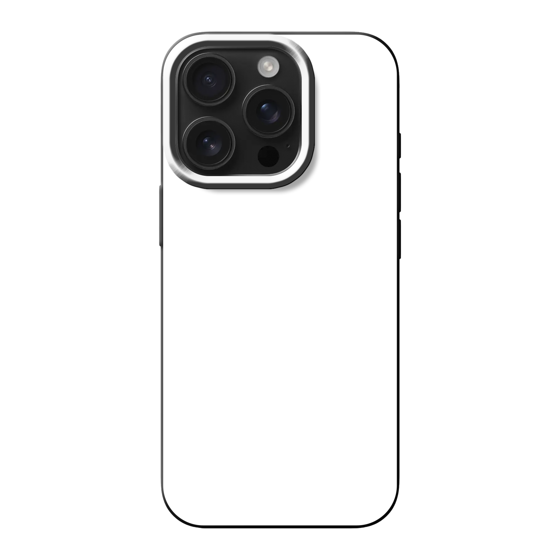 Apple iPhone 16 Pro Zachte hoes (achterkant bedrukt, zwart)