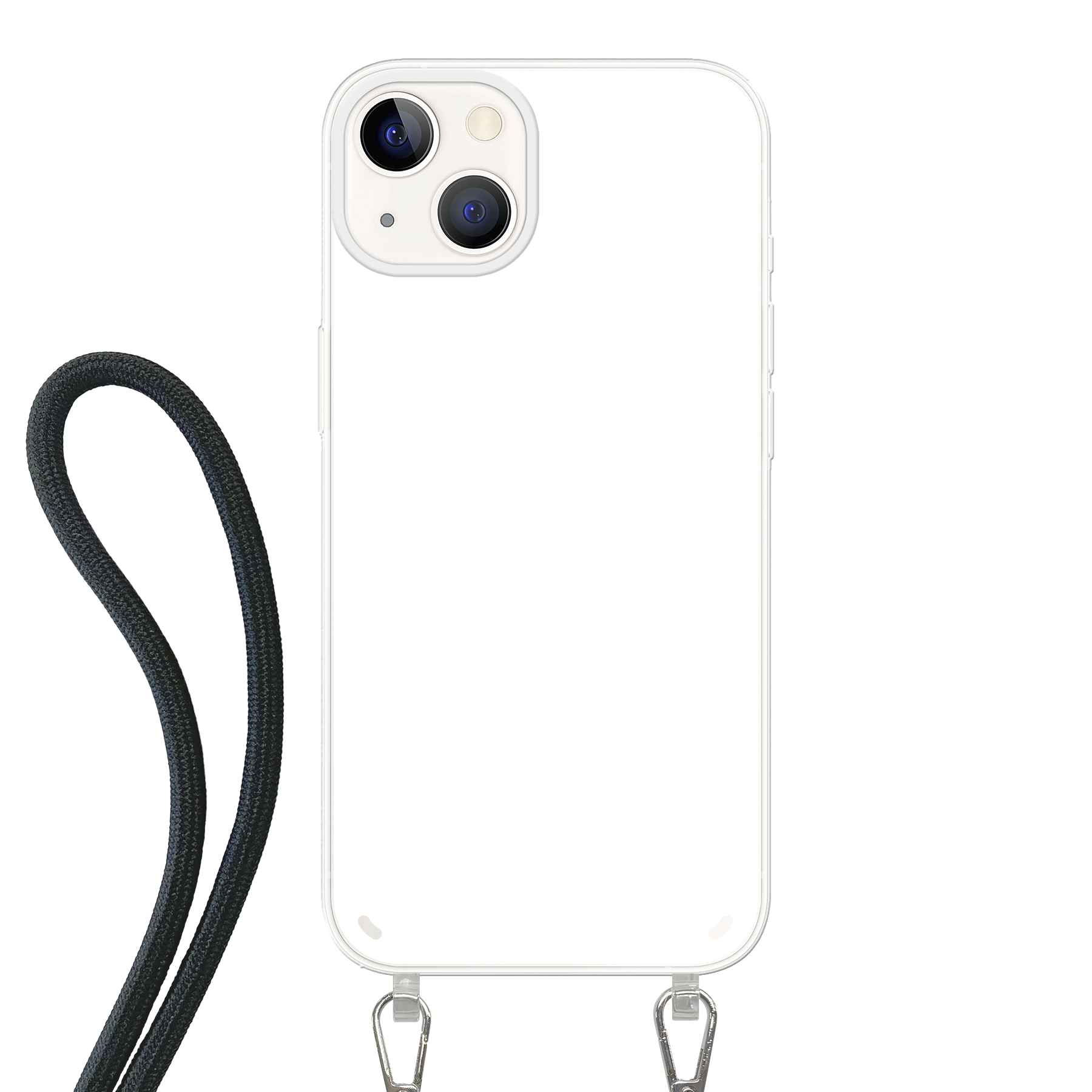 Apple iPhone 13 Crossbody hoesje (achterkant bedrukt, transparant)