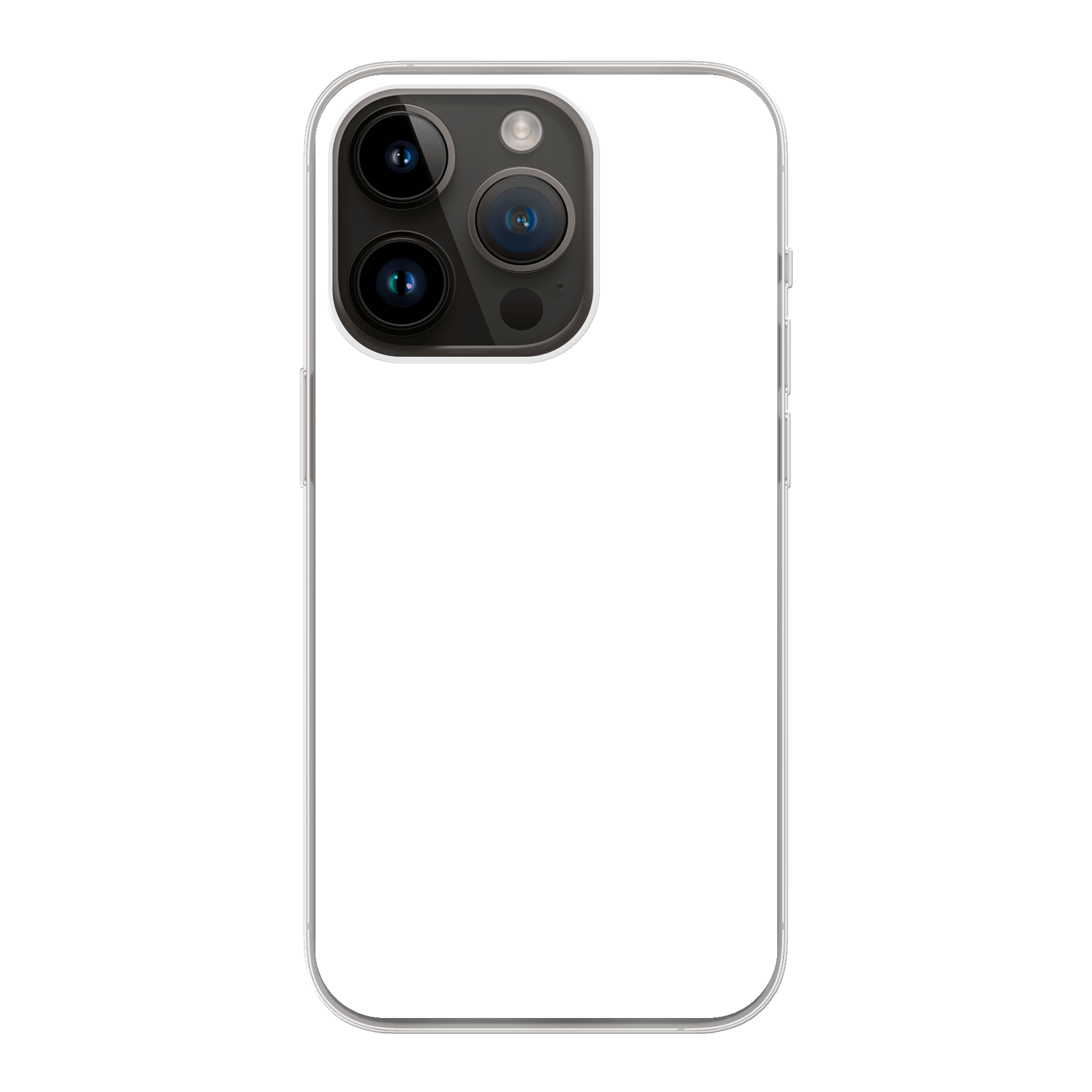 Apple iPhone 14 Pro Zachte hoes (achterkant bedrukt, transparant)