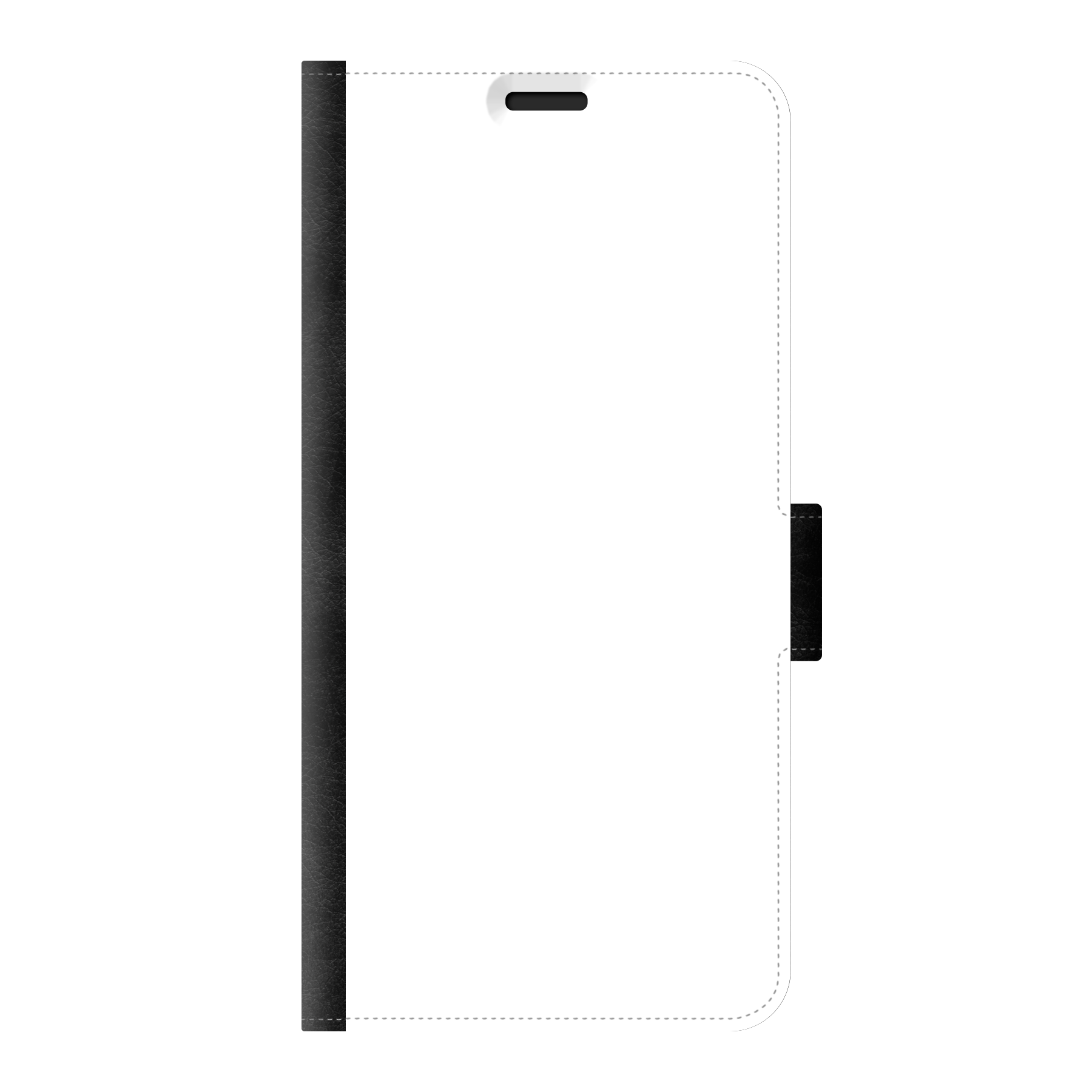 Samsung Galaxy S23 Plus Wallet hoesje (voorzijde bedrukt, zwart)