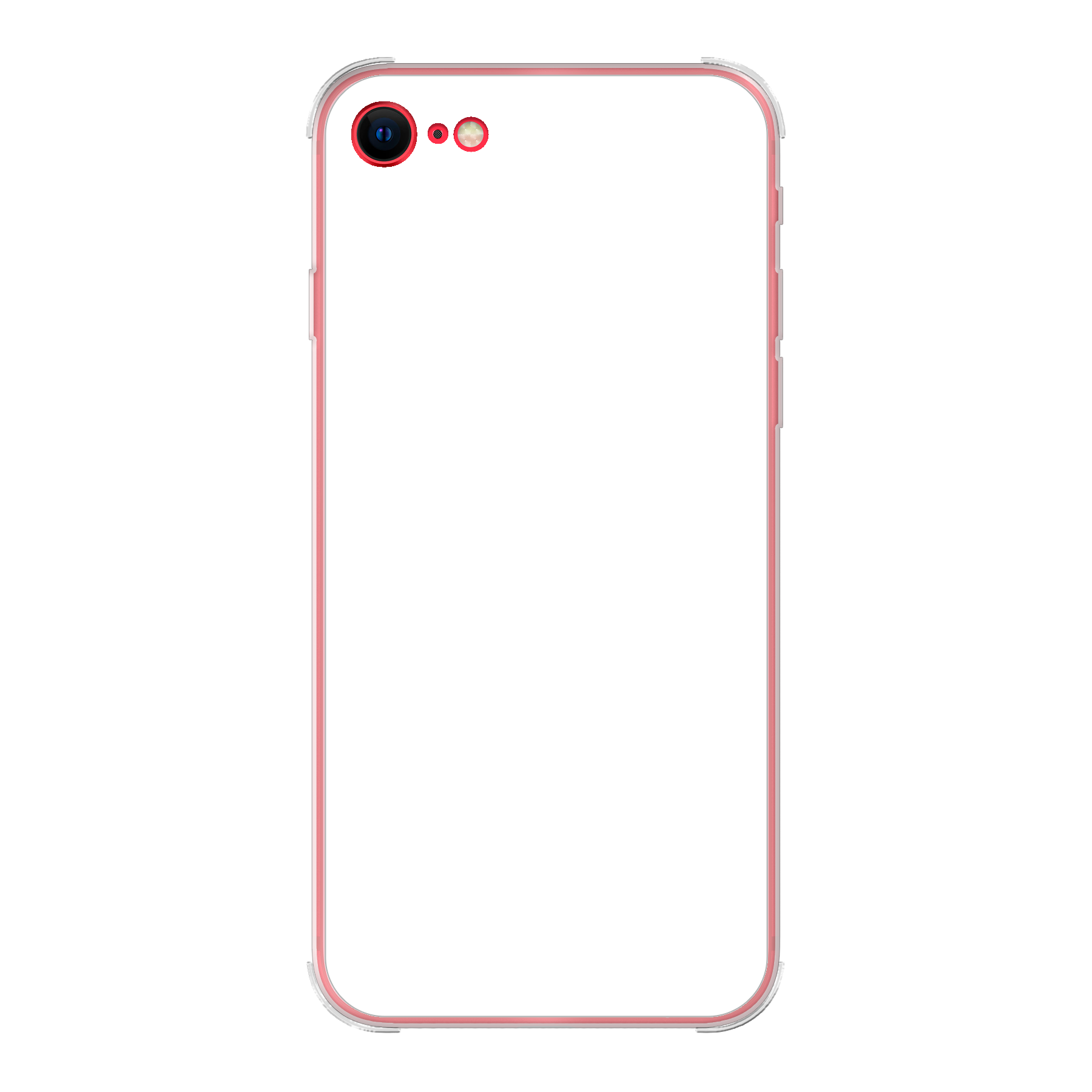 Apple iPhone 7 / 8 / SE (2020) / SE (2022) Bumper case (achterkant bedrukt, transparant)