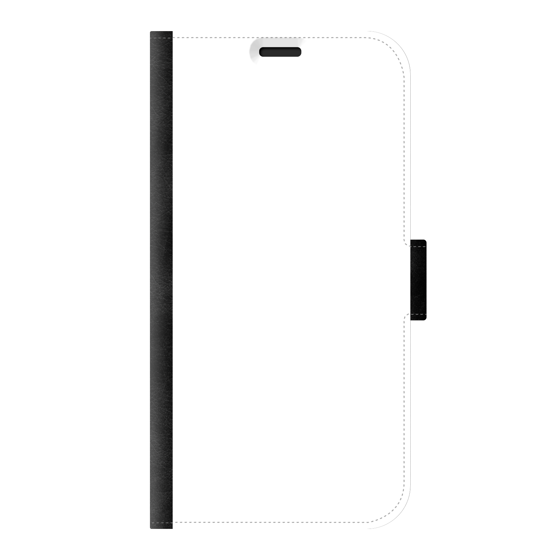 Apple iPhone 14 Pro Wallet hoesje (voorzijde bedrukt, zwart)