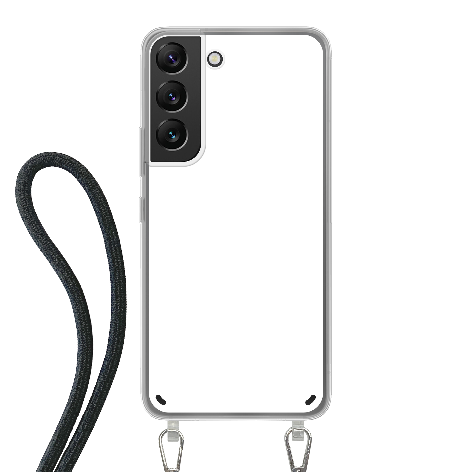 Samsung Galaxy S22 Crossbody hoesje (achterkant bedrukt, transparant)