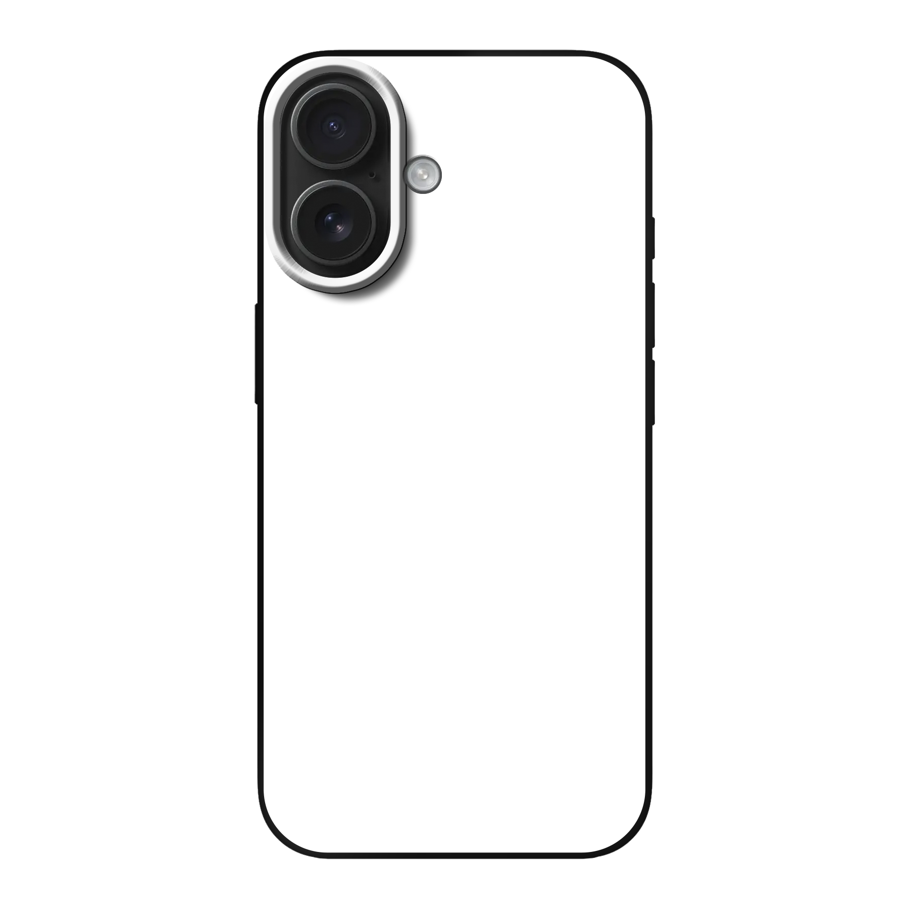 Apple iPhone 16 Zachte hoes (achterkant bedrukt, zwart)