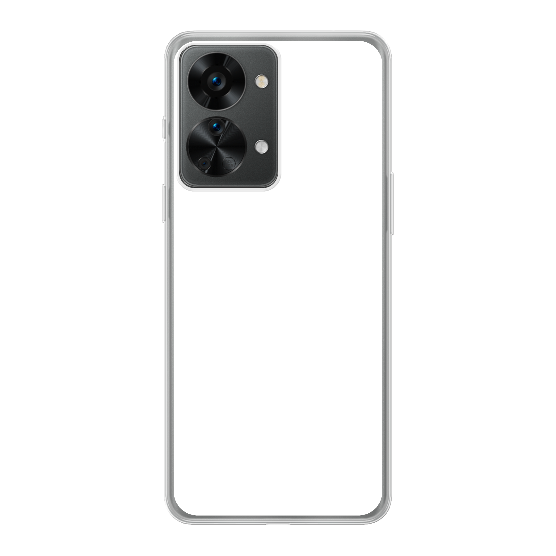 OnePlus Nord 2T Zachte hoes (achterkant bedrukt, transparant)