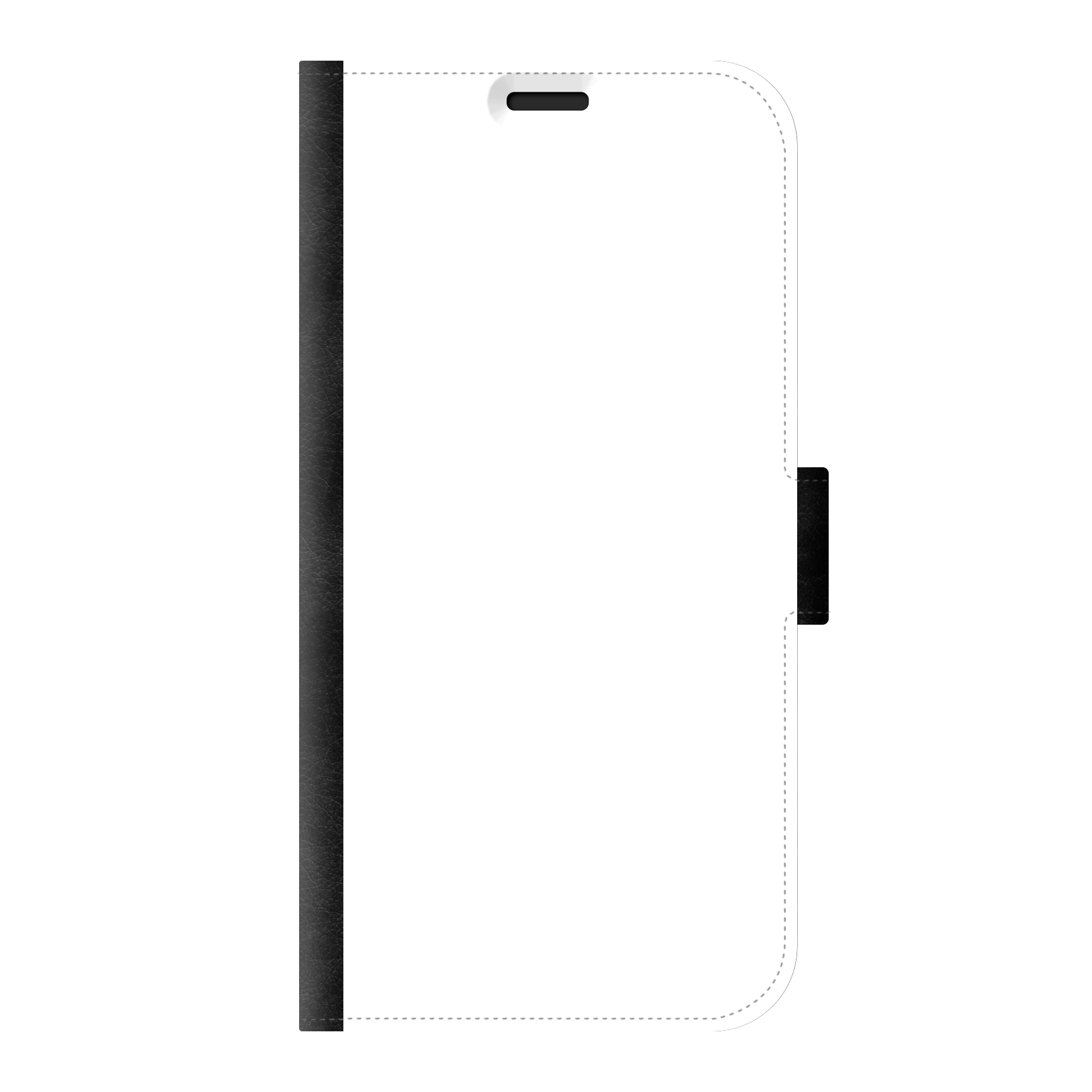 Apple iPhone 13 Wallet hoesje (voorzijde bedrukt, zwart)