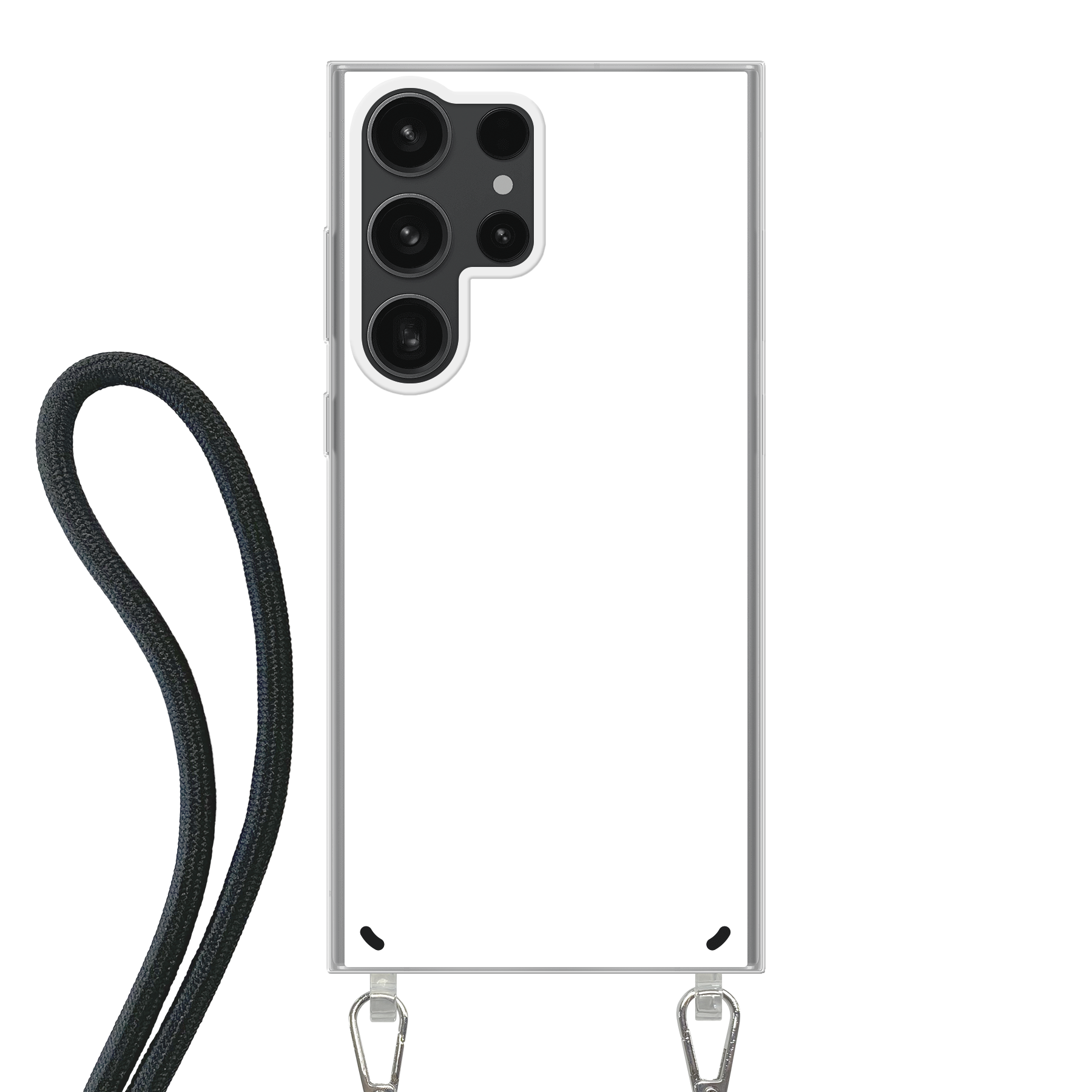Samsung Galaxy S23 Ultra Crossbody hoesje (achterkant bedrukt, transparant)