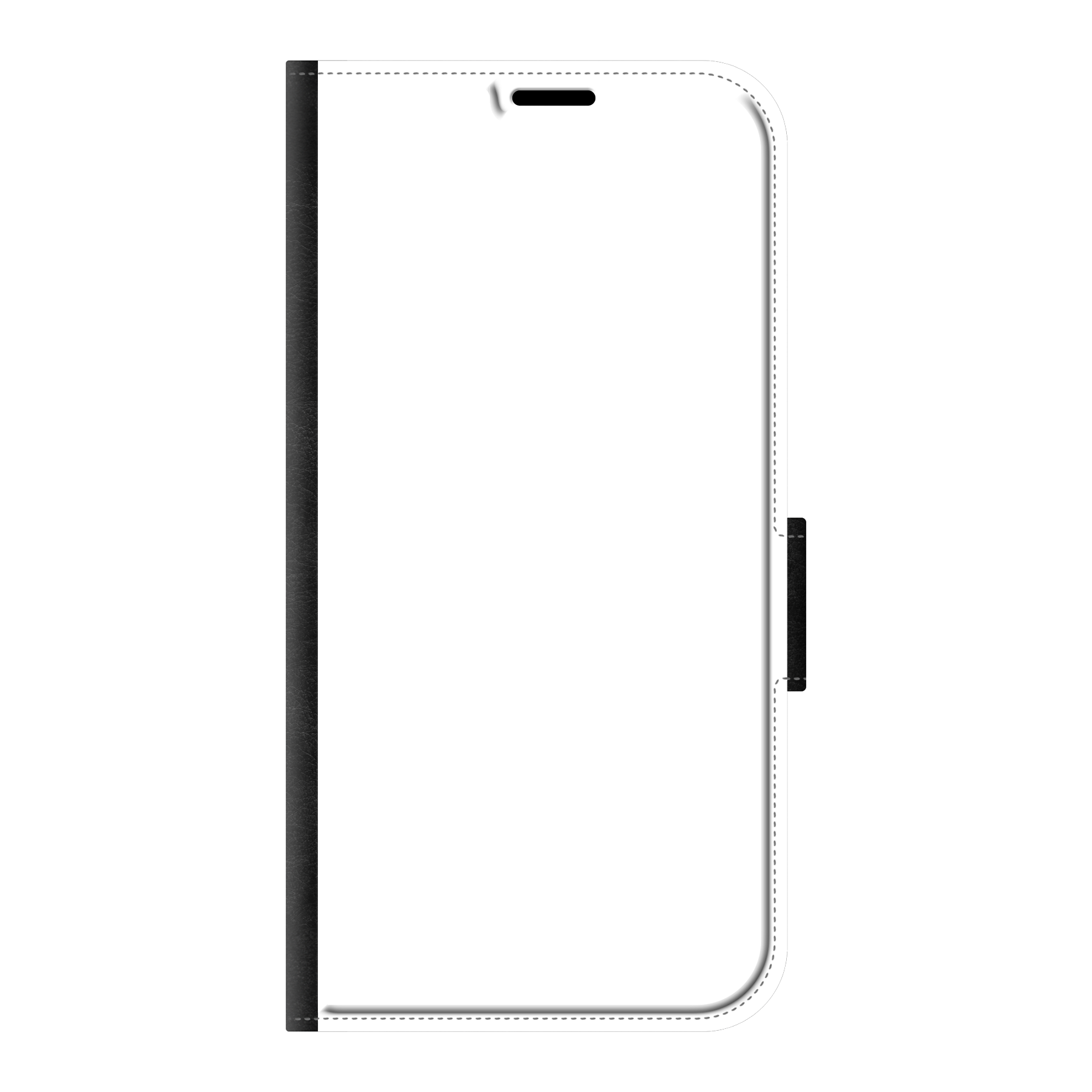 Apple iPhone 16 Pro Wallet hoesje (voorzijde bedrukt, zwart)