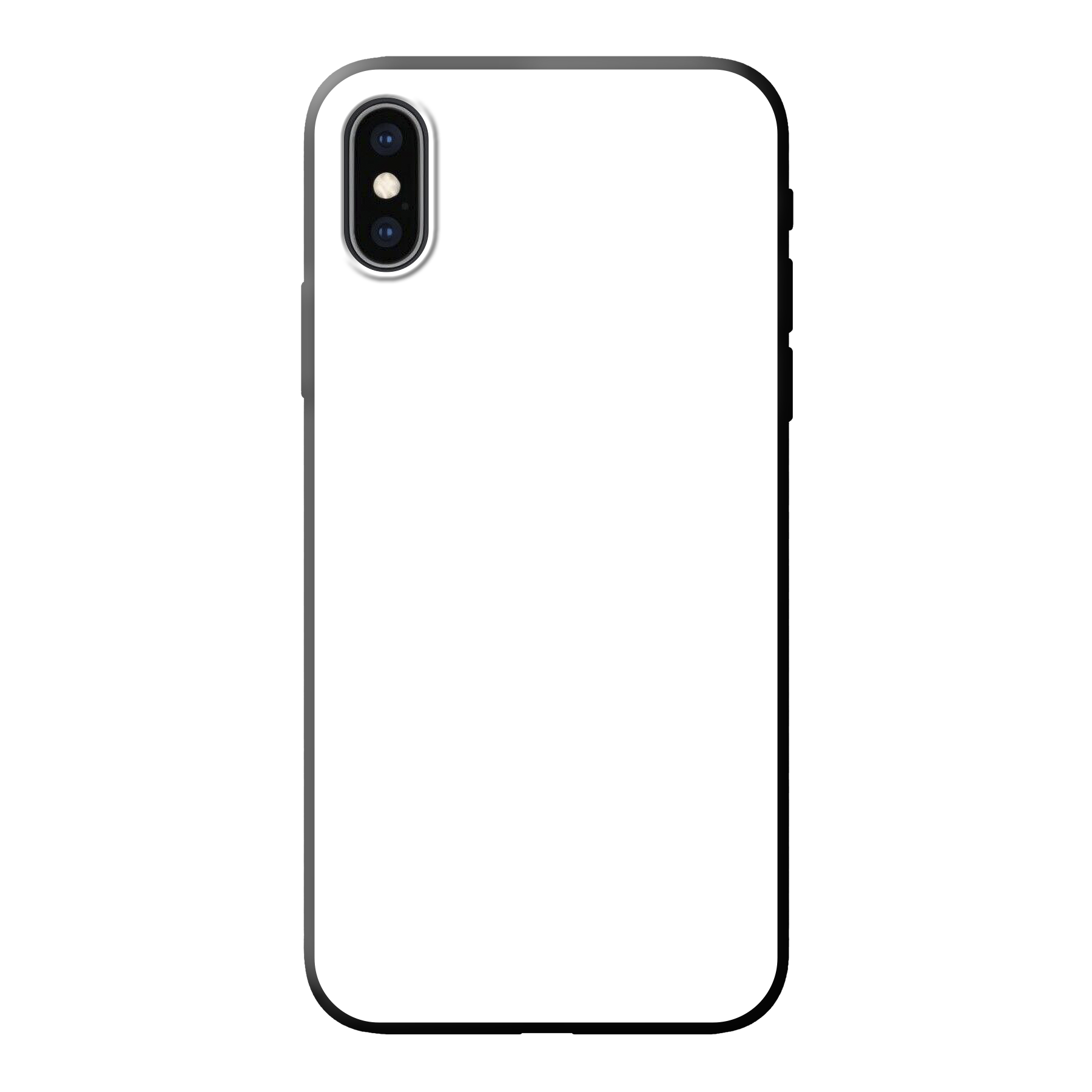 Apple iPhone X / Xs Zachte case (achterkant bedrukt, zwart)