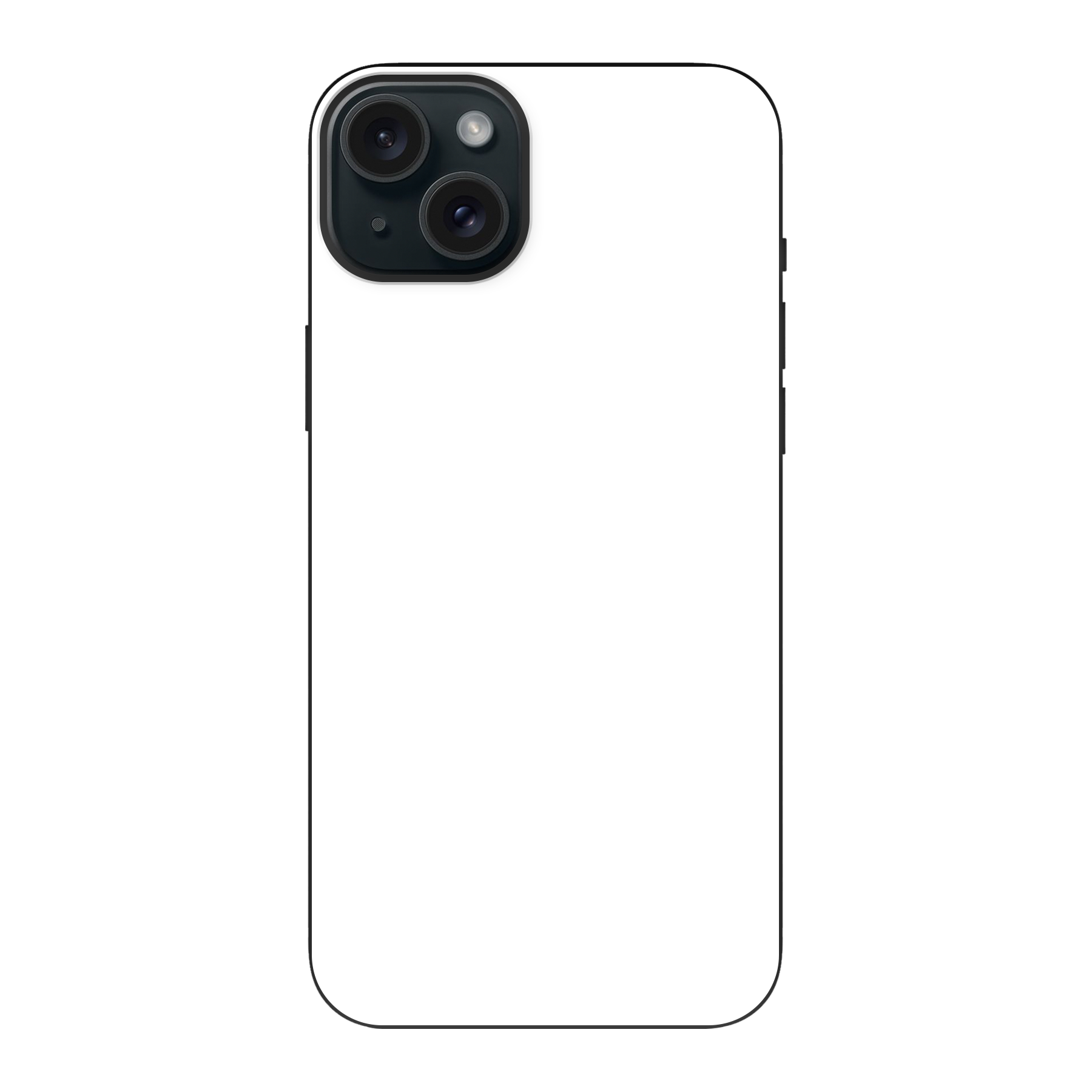 Apple iPhone 15 Plus Biologisch afbreekbaar hoesje (achterkant bedrukt, zwart)
