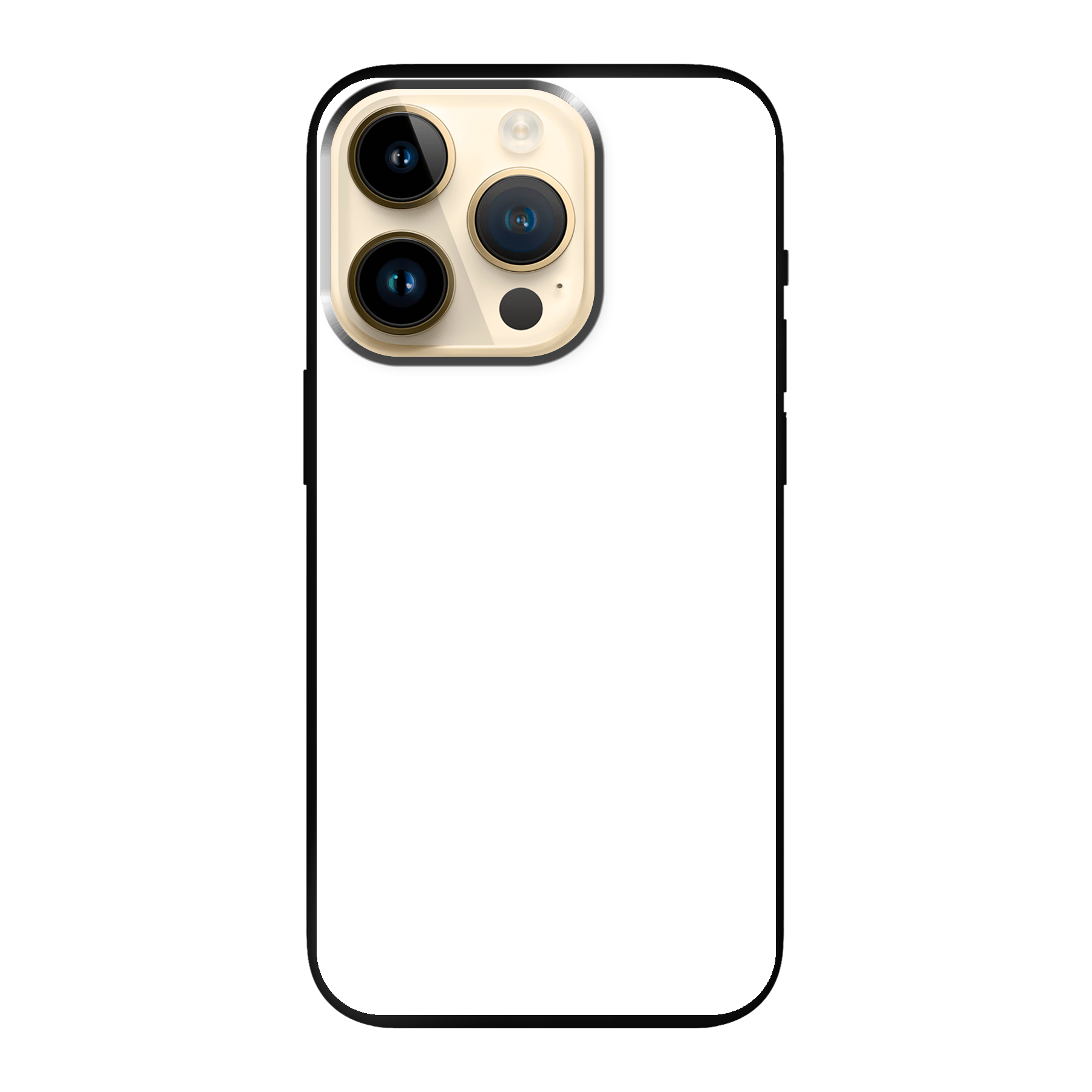 Apple iPhone 14 Pro Zachte hoes (achterkant bedrukt, zwart)
