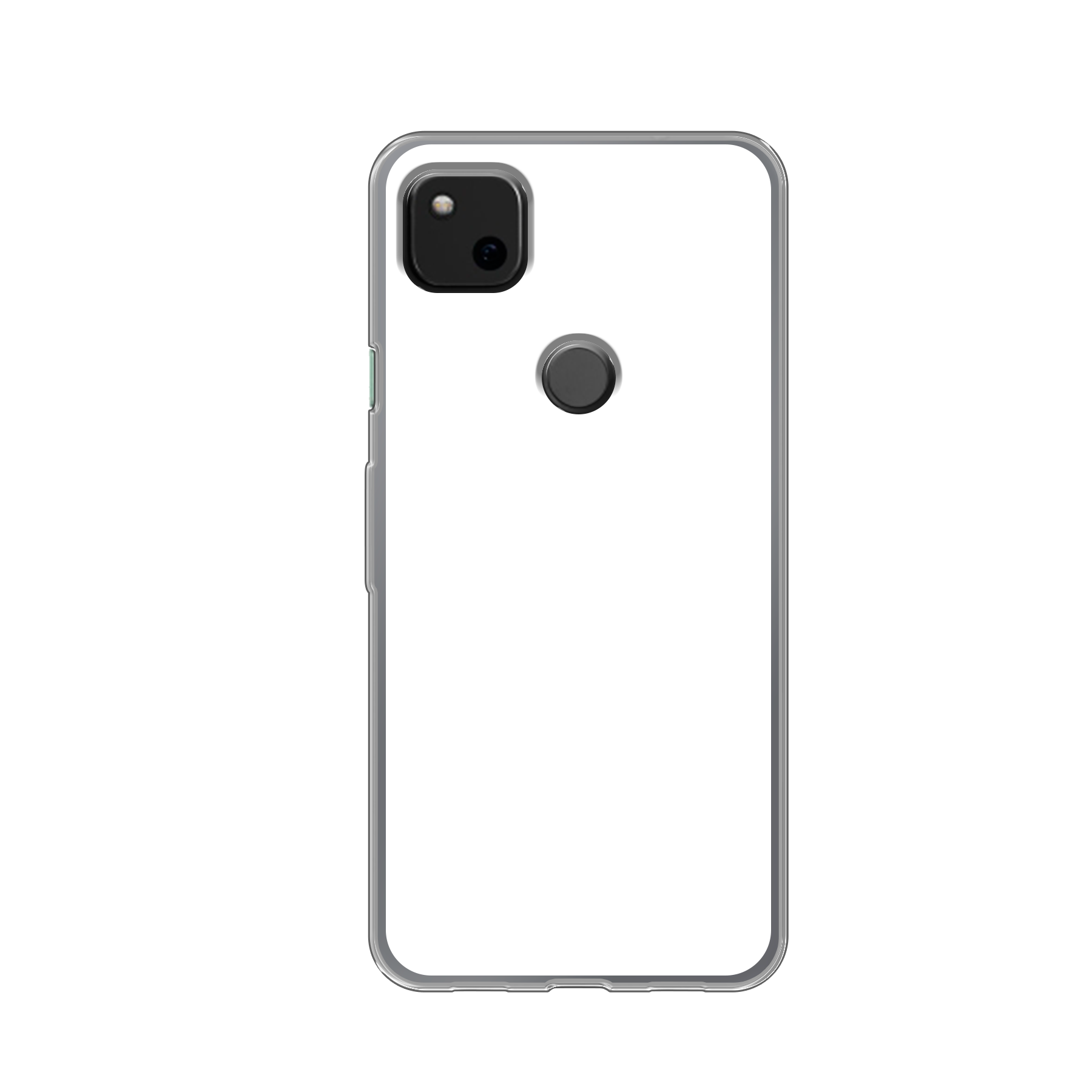 Google Pixel 4a Zachte hoes (achterkant bedrukt, transparant)