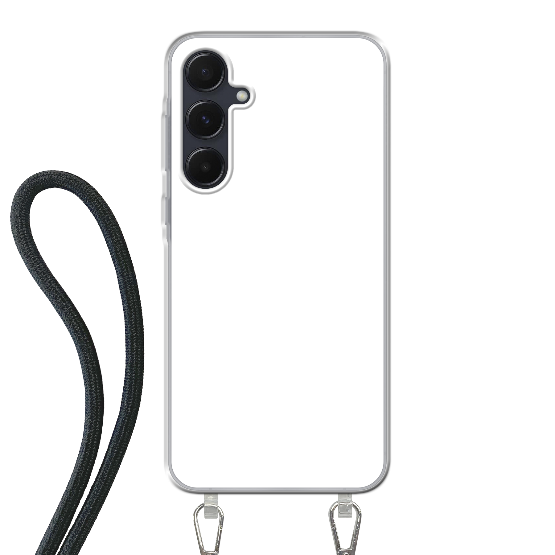 Samsung Galaxy A55 Crossbody hoesje (achterkant bedrukt, transparant)