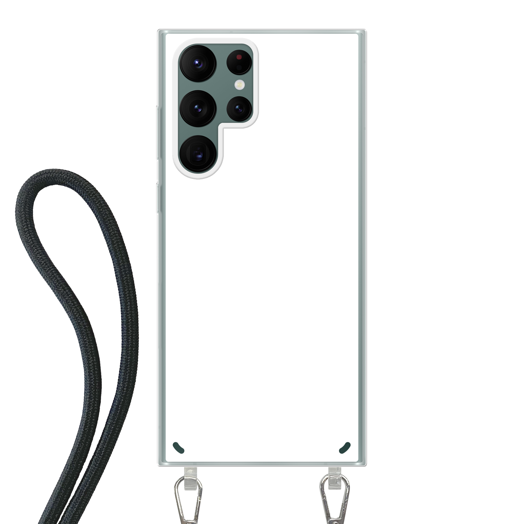 Samsung Galaxy S22 Ultra Crossbody hoesje (achterkant bedrukt, transparant)