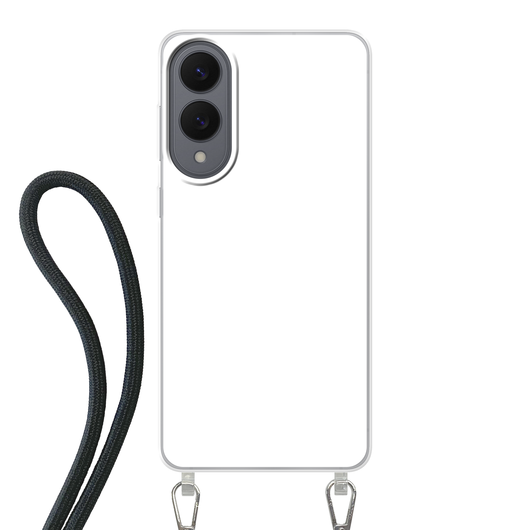 Samsung Galaxy S25 Edge Crossbody hoesje (achterkant bedrukt, transparant)